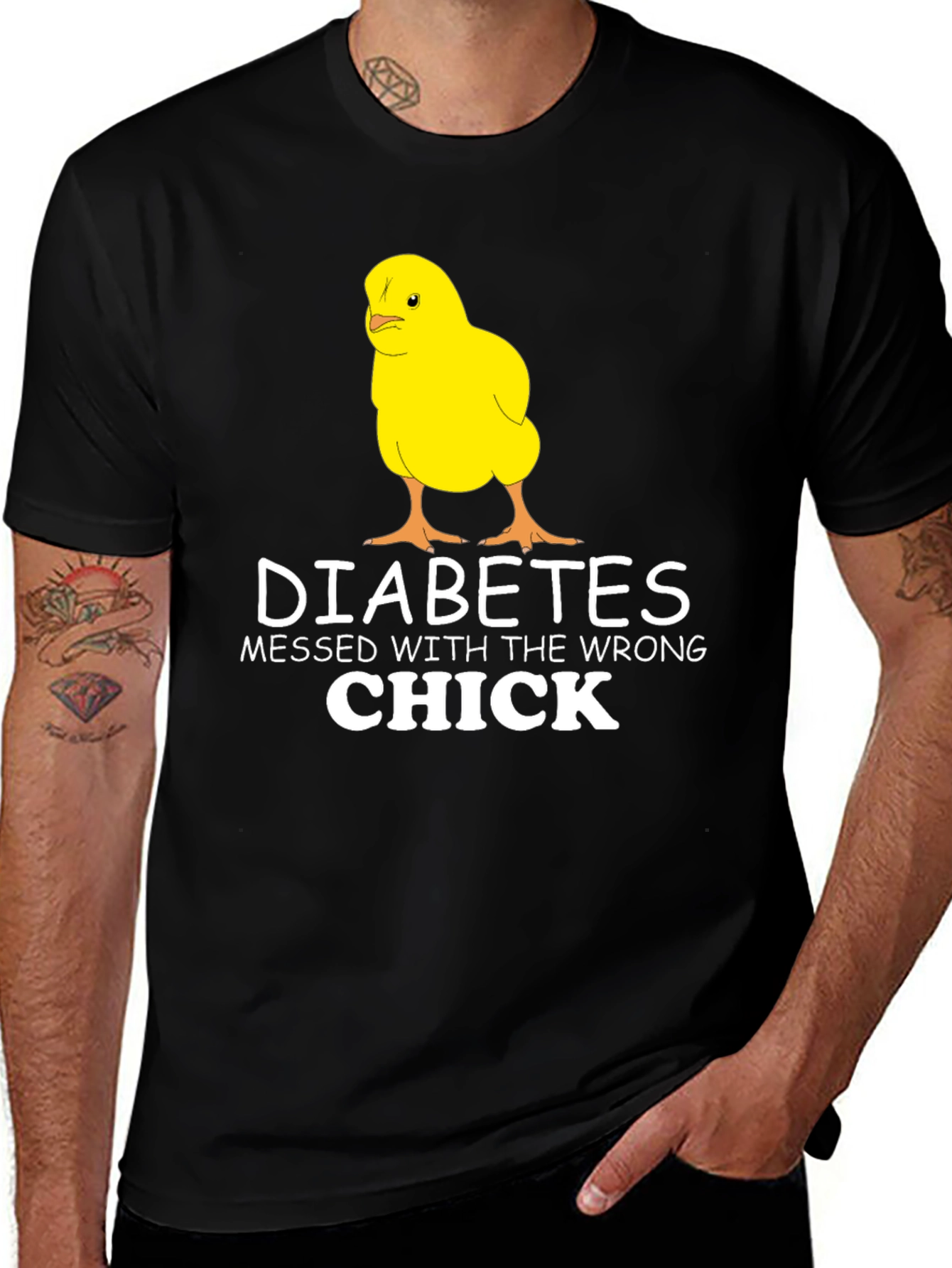 Variant 10 of Diabetes Wrong Chick Graphic T-Shirt