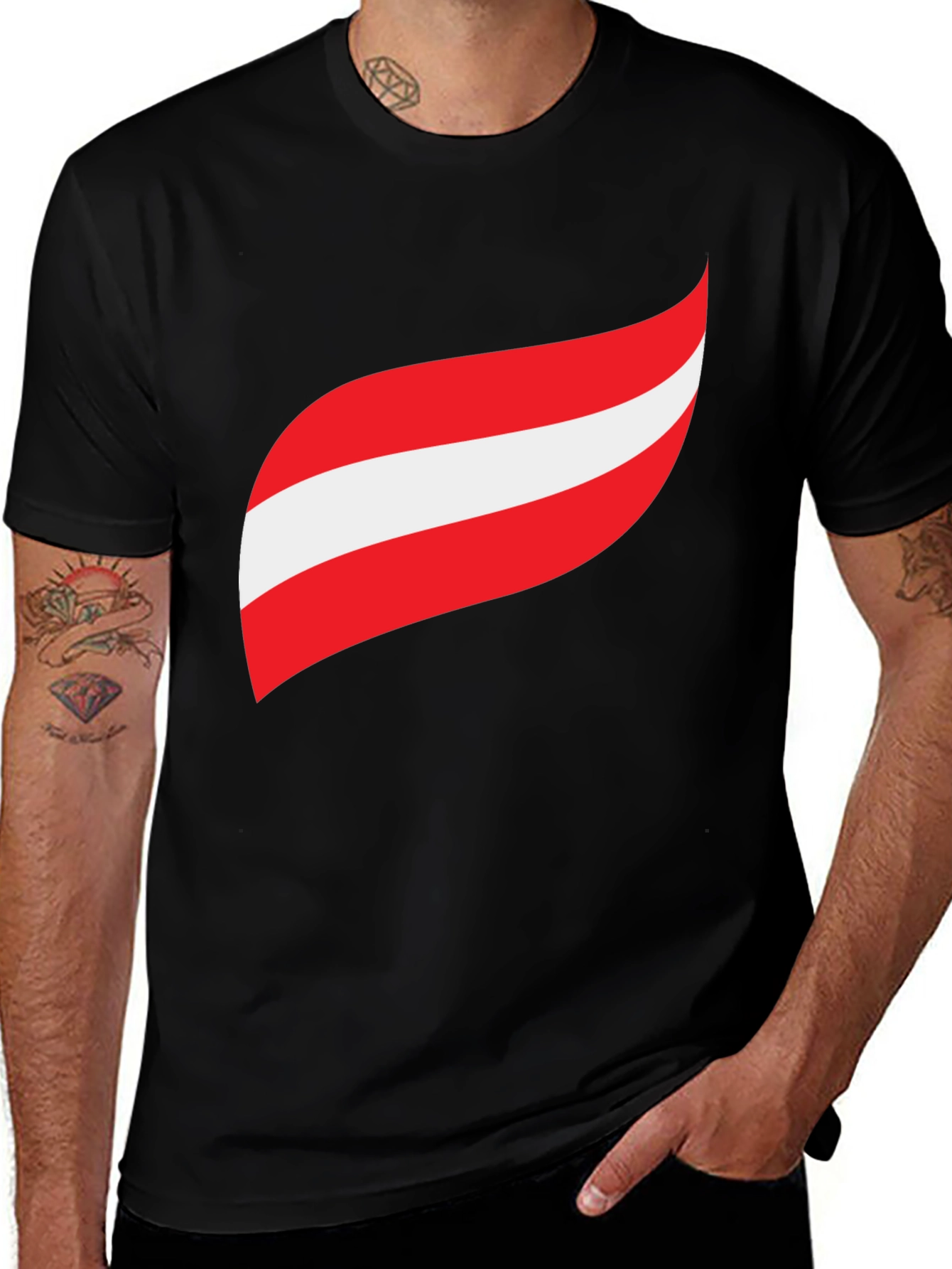 Variant 21 of Austria Flag Inspired Graphic T-Shirt