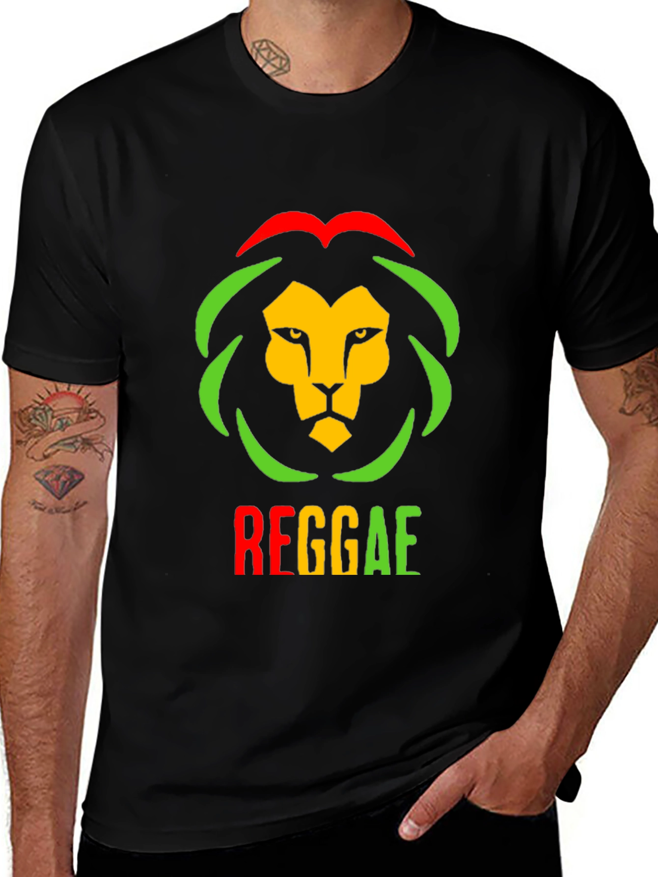 Variant 16 of Reggae Lion Head Graphic T-Shirt