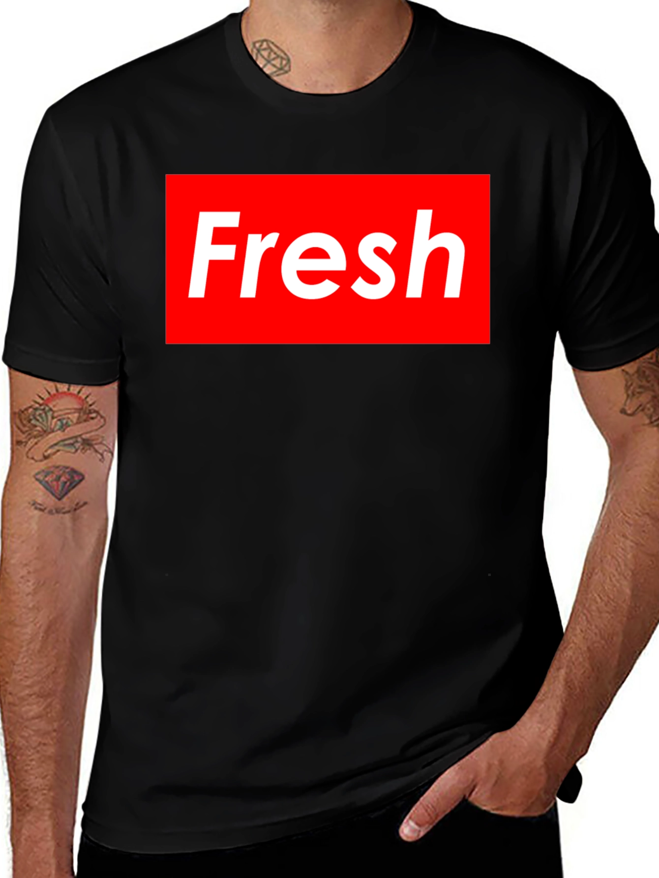Fresh Box Logo Graphic T-Shirt - Black