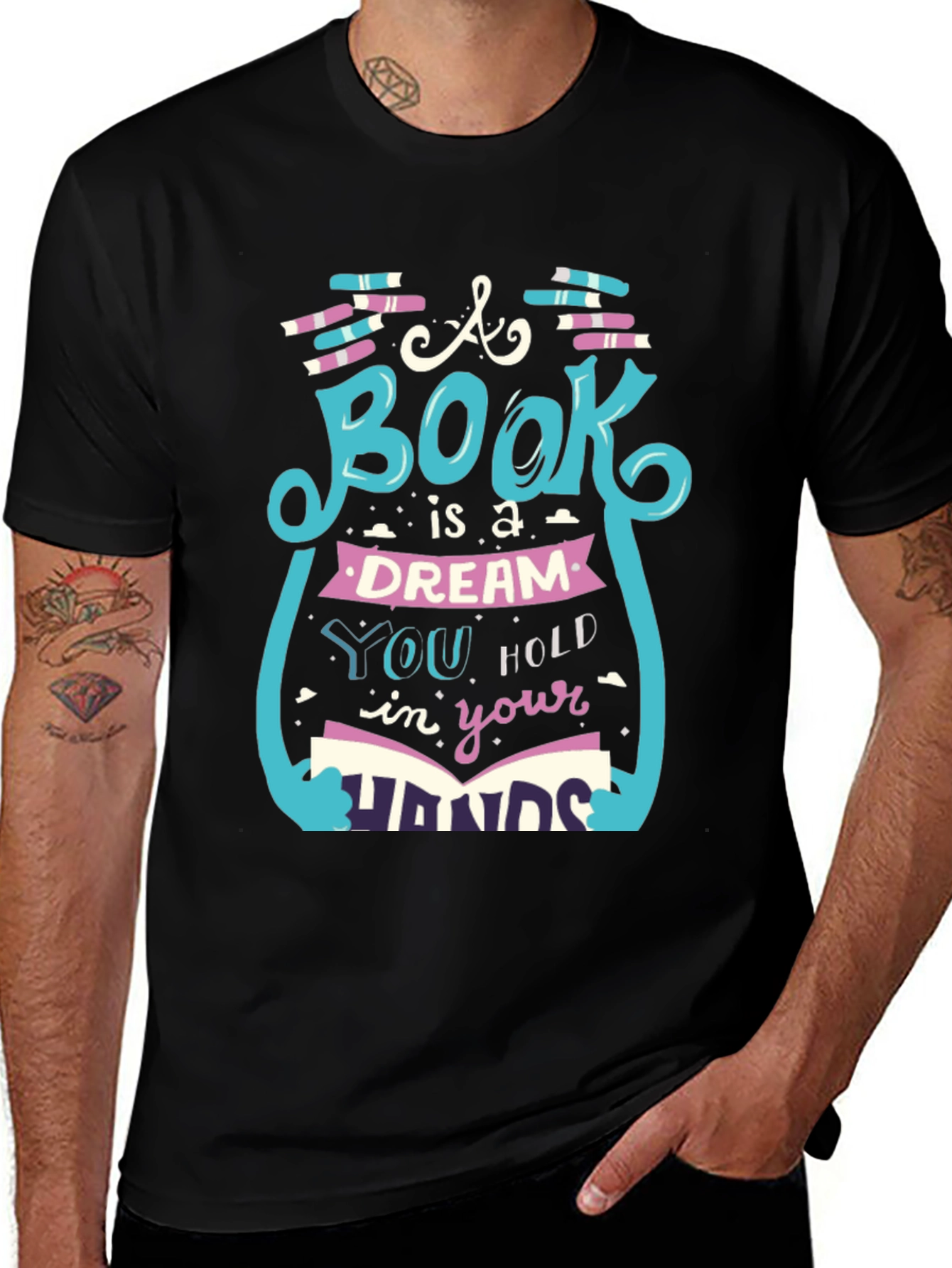 Book Lover T-Shirt - A Book is a Dream You Hold
