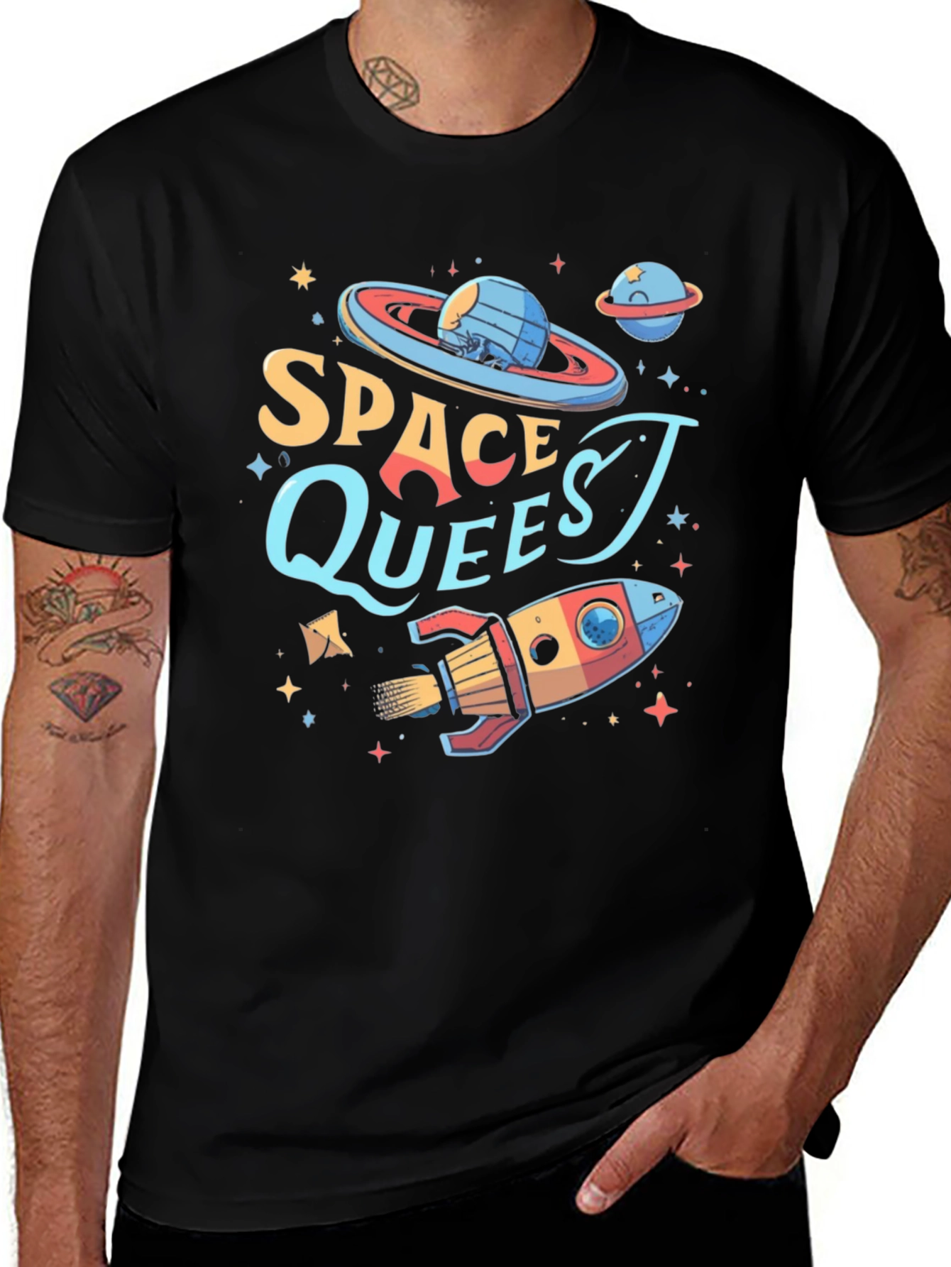 Variant 3 of Space Queens Graphic Tee - Trendy & Fun
