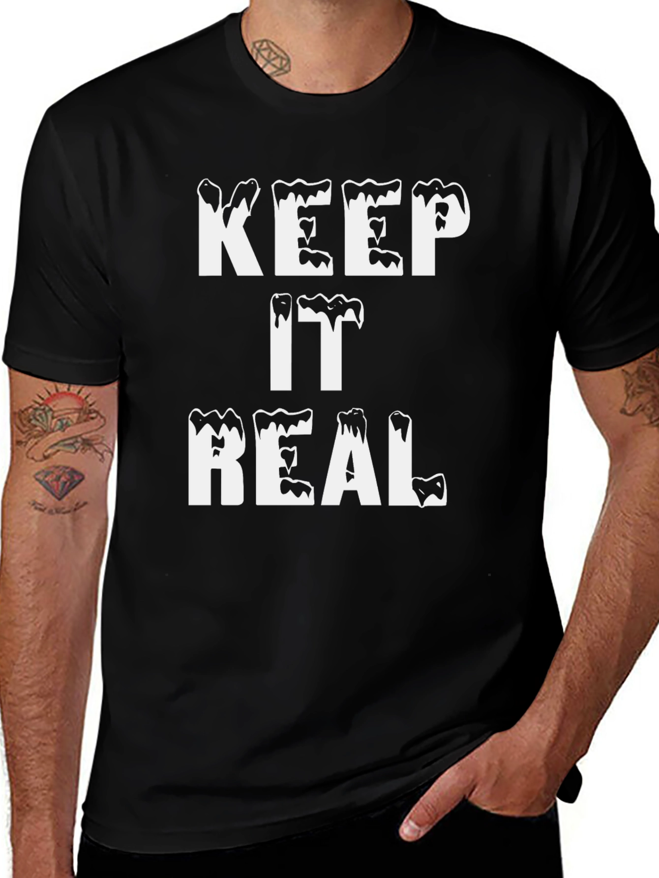 Variant 11 of Keep It Real Black Graphic Tee