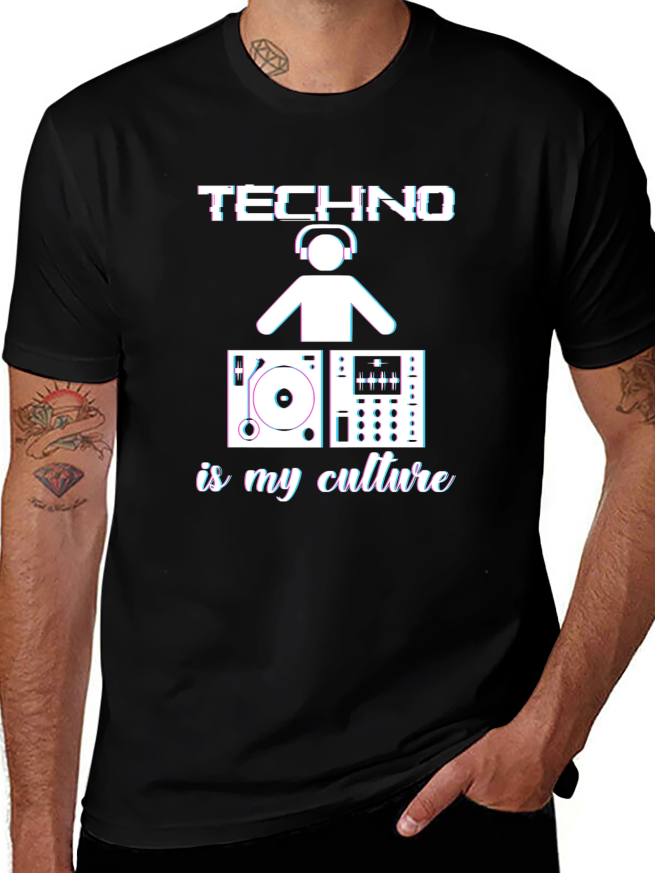 Variant 18 of Techno is my Culture T-Shirt - DJ Music Tee