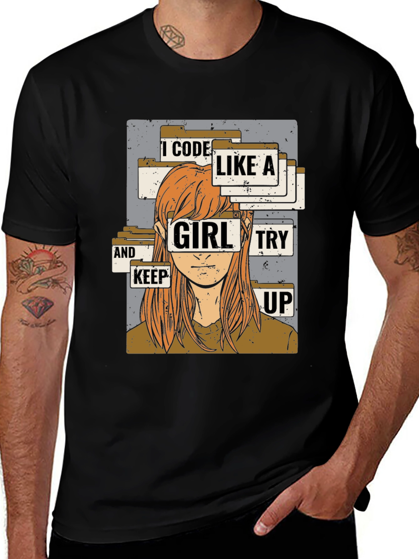 Variant 30 of I Code Like A Girl T-Shirt