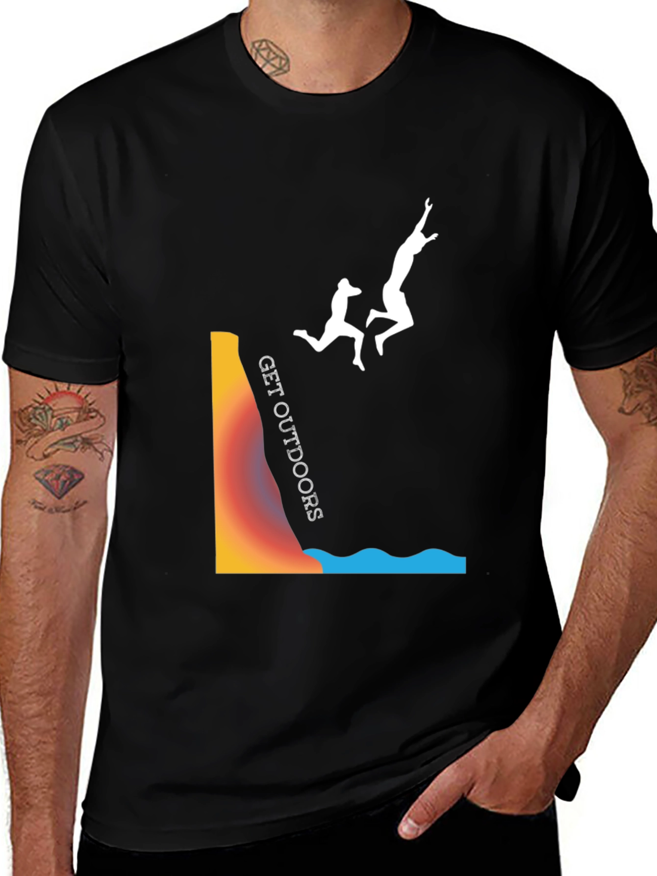 Get Outdoors Cliff Jump T-Shirt