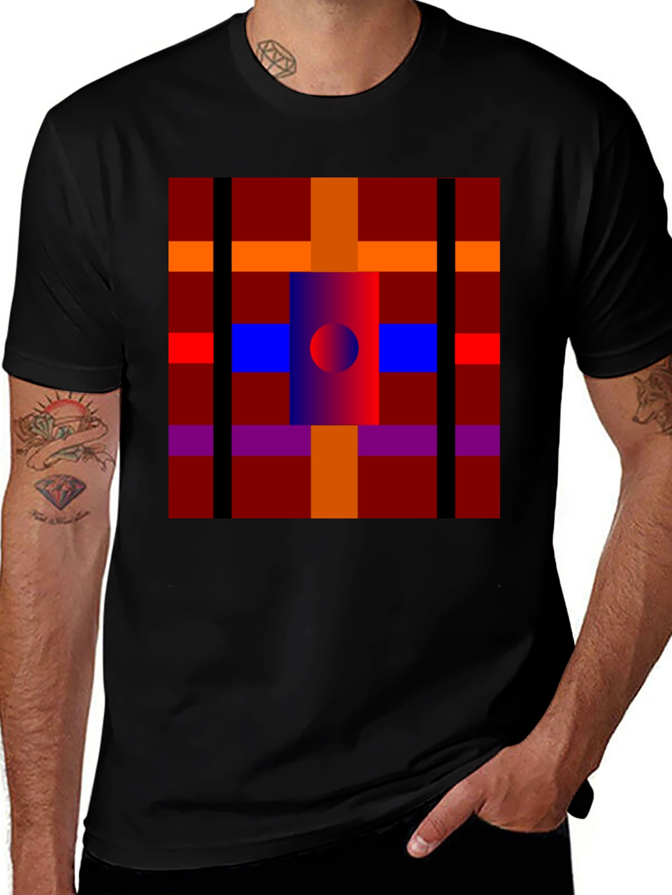 Variant 29 of Abstract Pattern Graphic Print T-Shirt