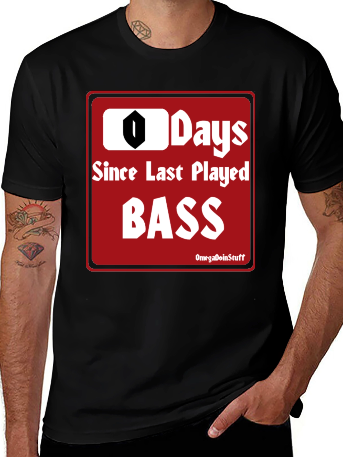 Variant 18 of 0 Days Since Last Played Bass T-Shirt