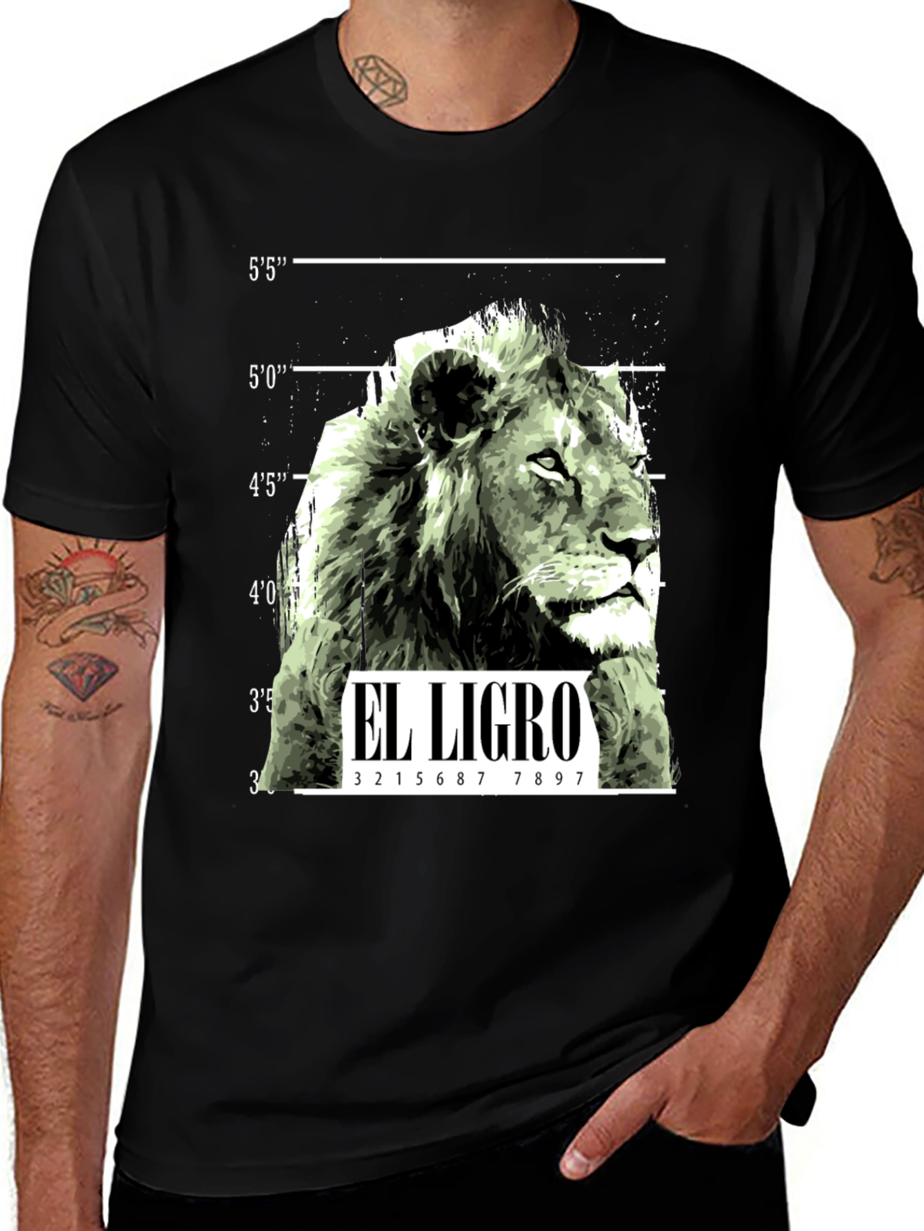 Variant 27 of El Ligro Lion Graphic T-Shirt