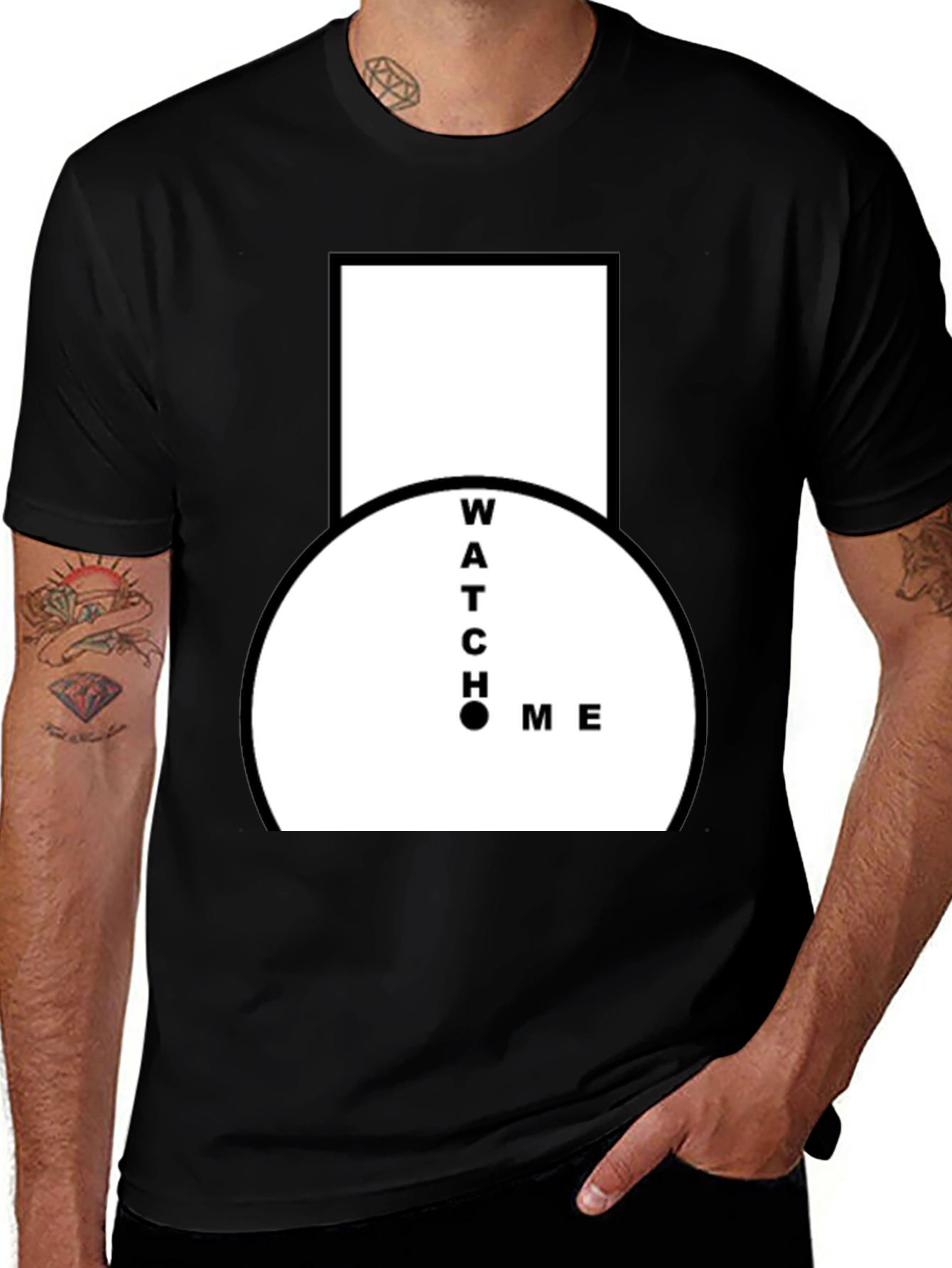 Variant 21 of Watch Me Black Graphic Tee