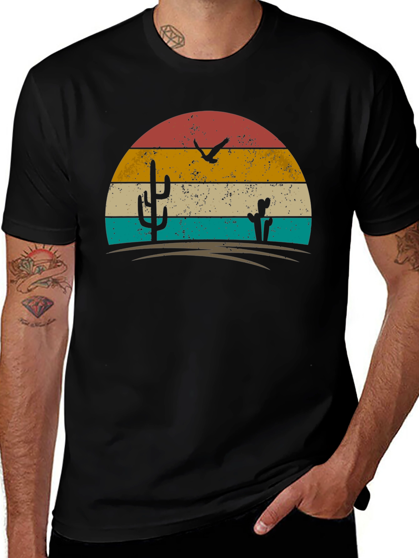 Variant 30 of Retro Desert Sunset Graphic Tee