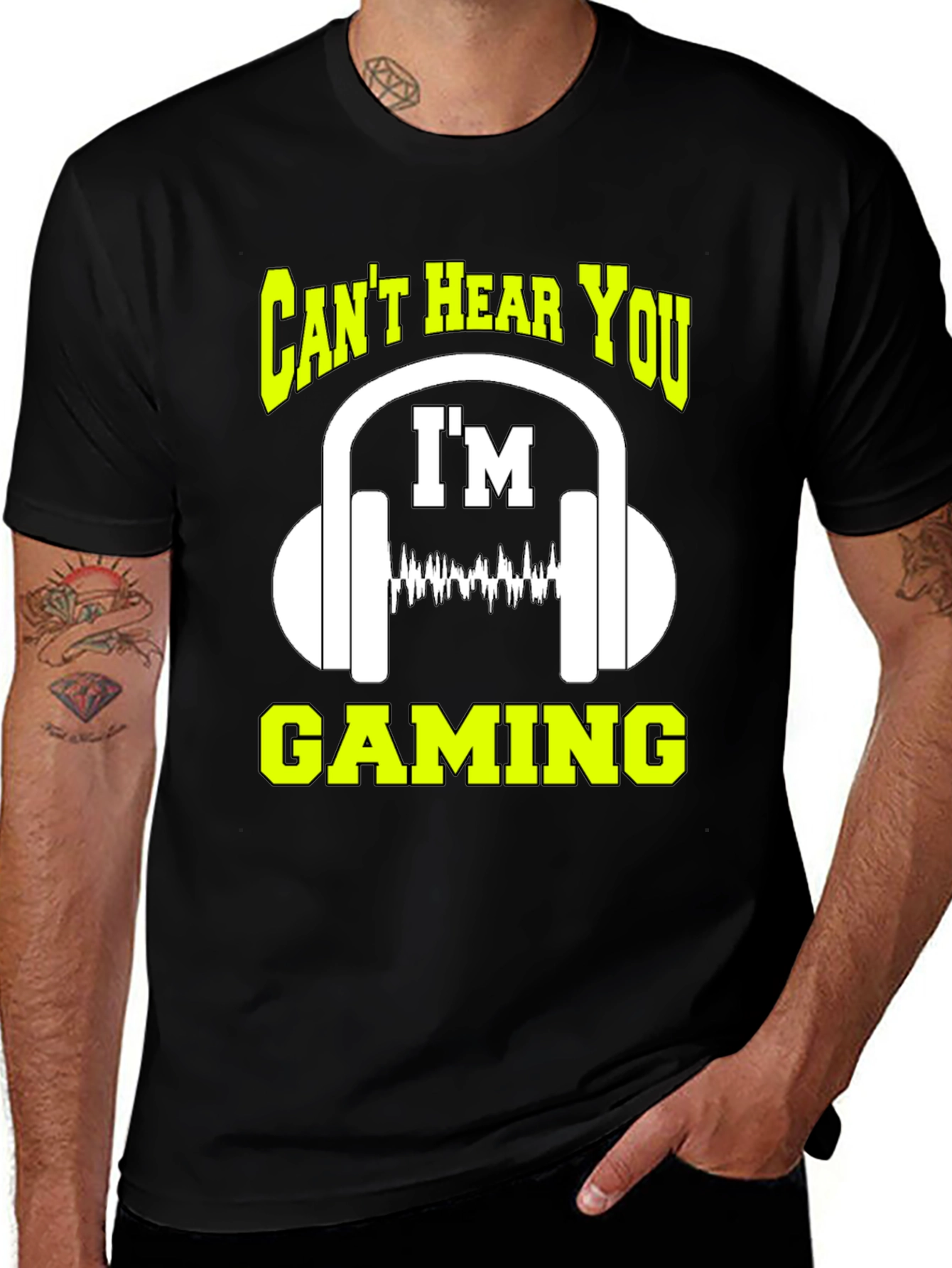 Variant 15 of Gamer Mode Activated T-Shirt - Can't Hear You, I'm Gaming!