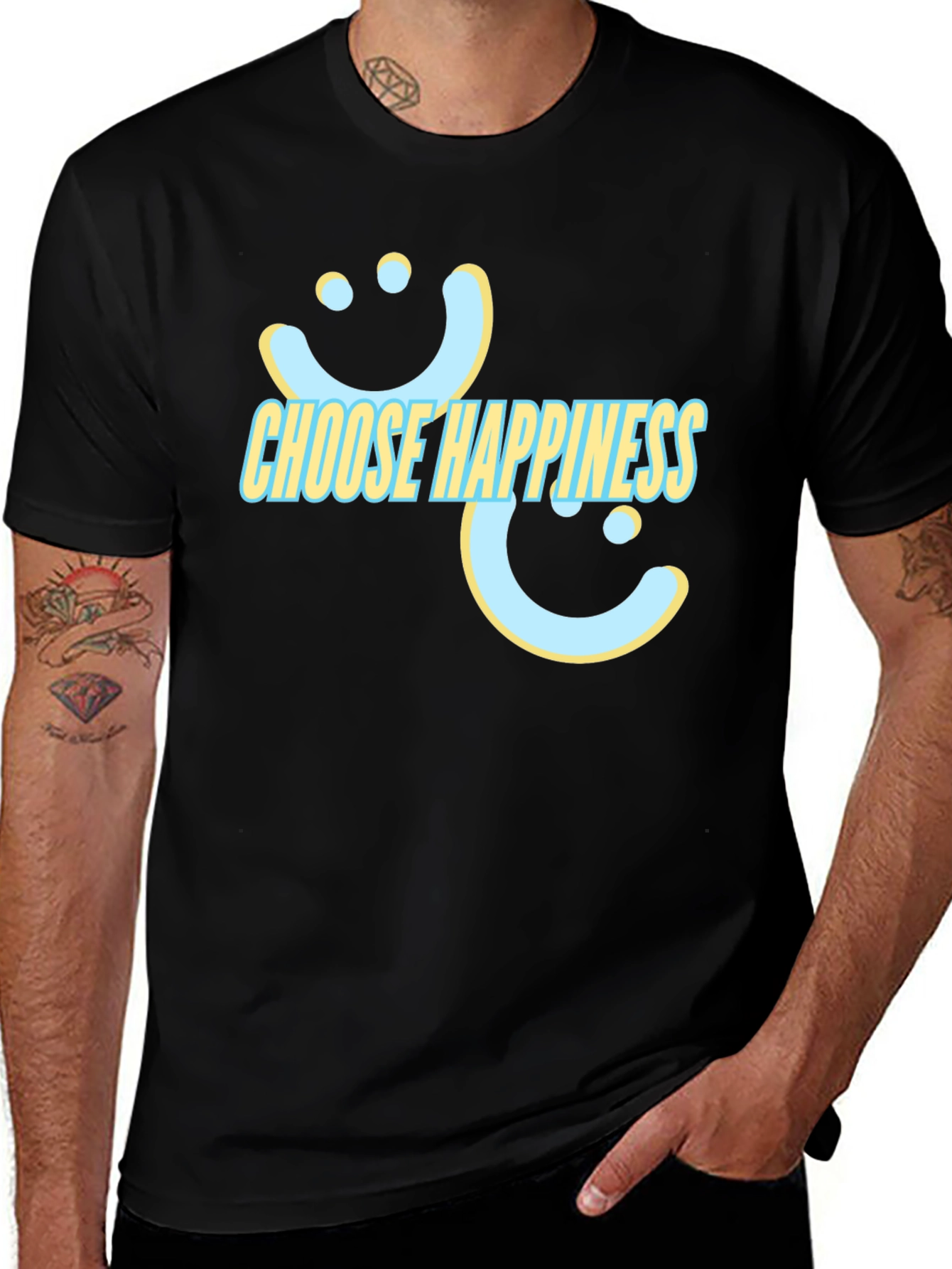 Variant 2 of Choose Happiness T-Shirt - Graphic Print Tee
