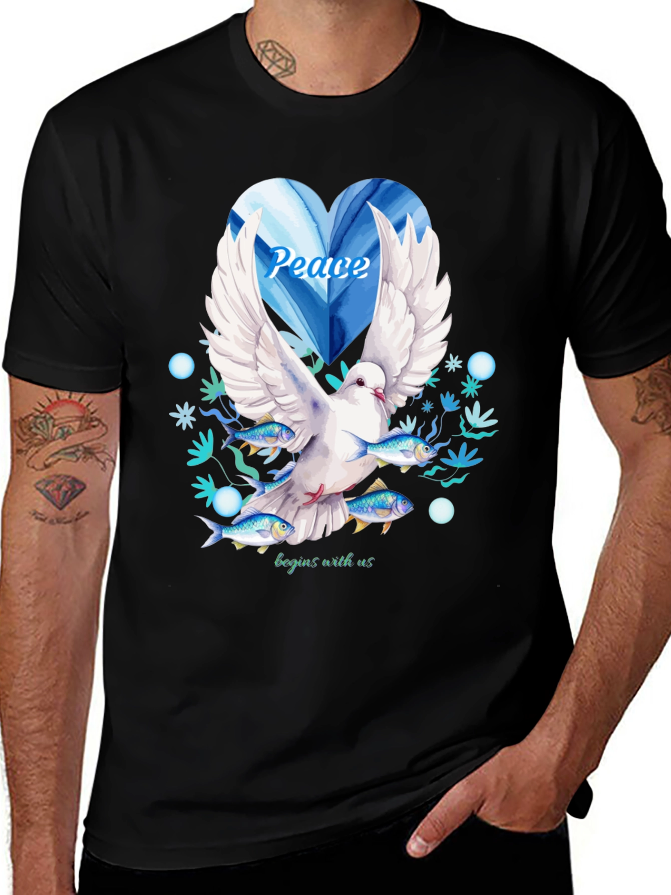 Variant 12 of Peace Dove Graphic Tee - Begins With Us