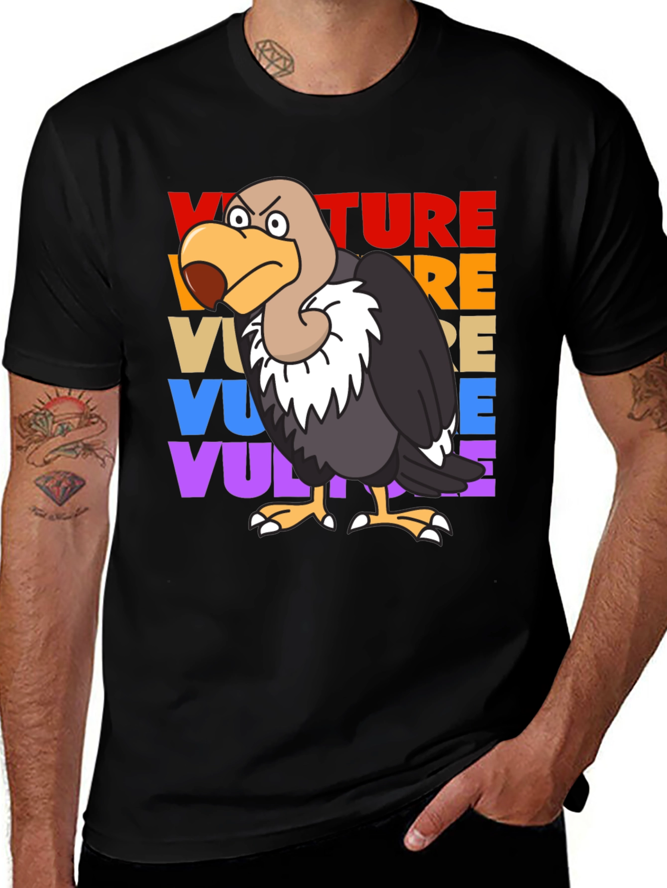 Variant 9 of Vulture T-Shirt - Retro Style Cartoon Bird Tee