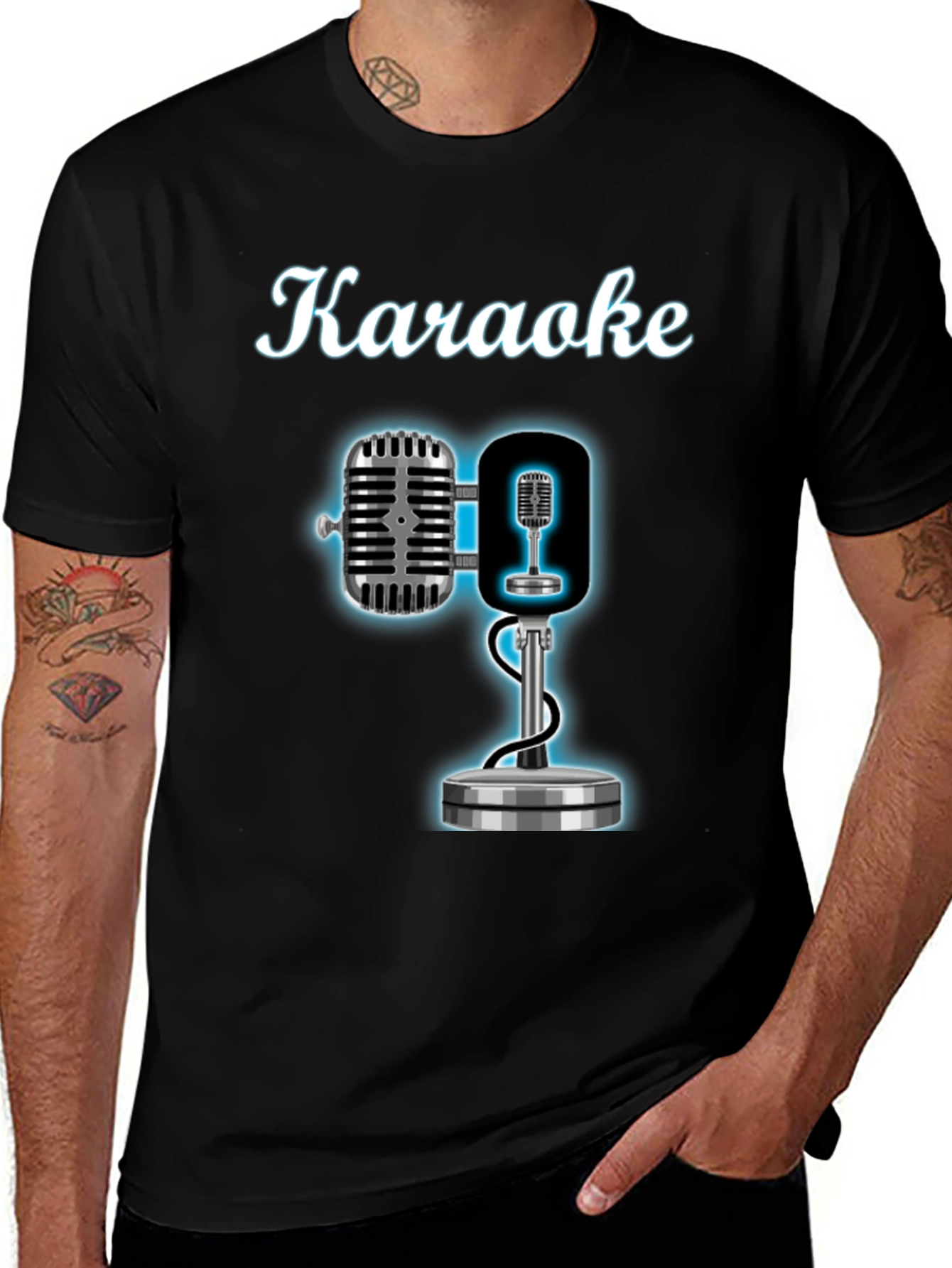 Variant 23 of Karaoke Microphone Graphic T-Shirt