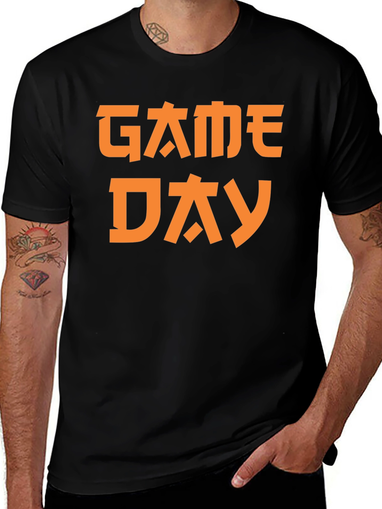 Variant 25 of Game Day Graphic Tee - Black Cotton T-Shirt
