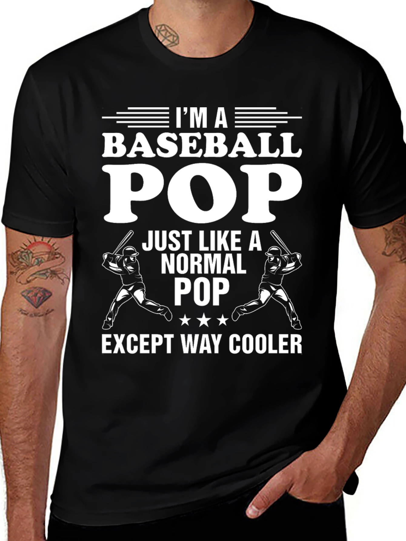 Variant 17 of Baseball Pop T-Shirt - Cool Dad Tee