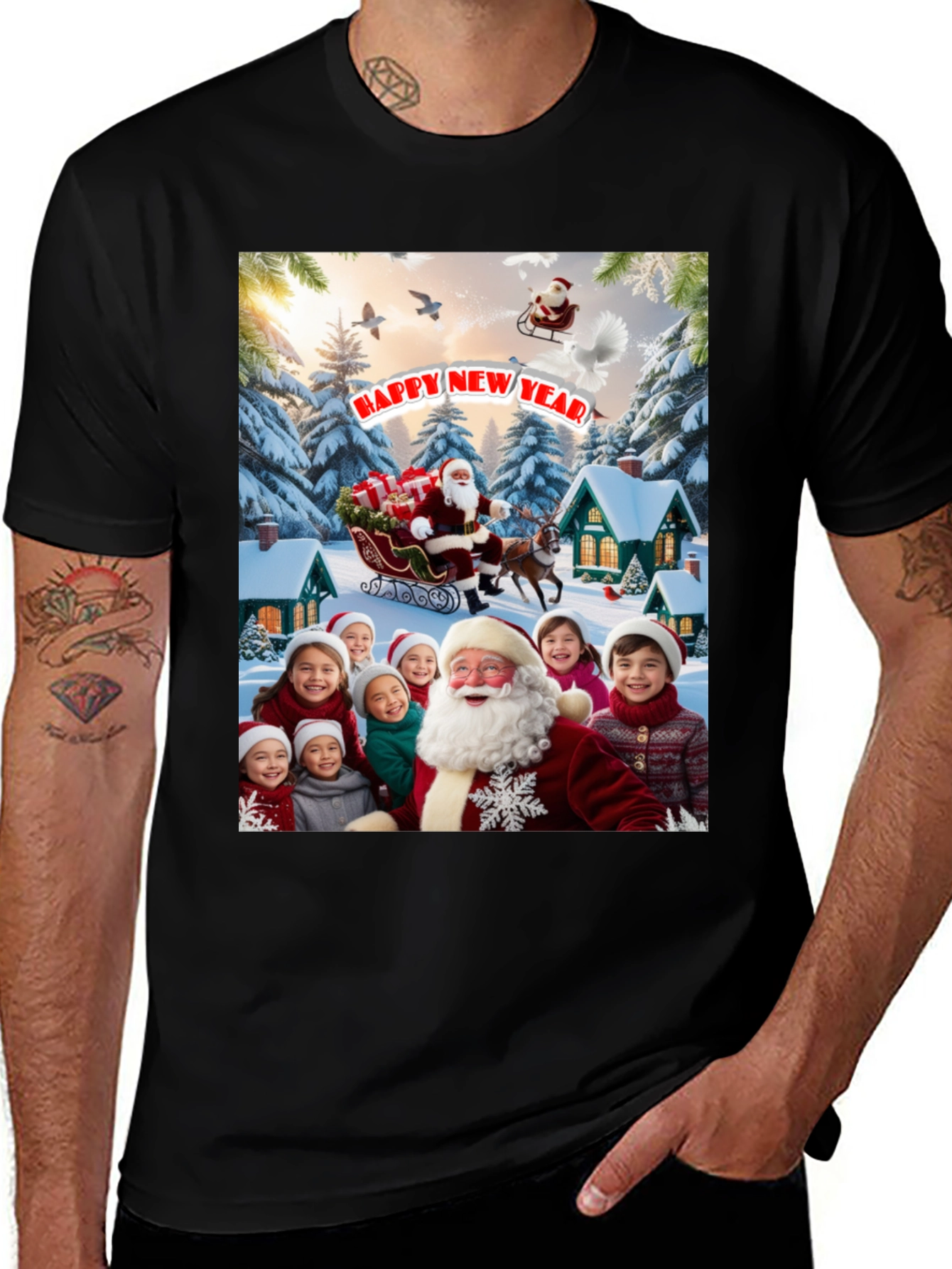 Variant 6 of Festive Holiday T-Shirt - New Year Design