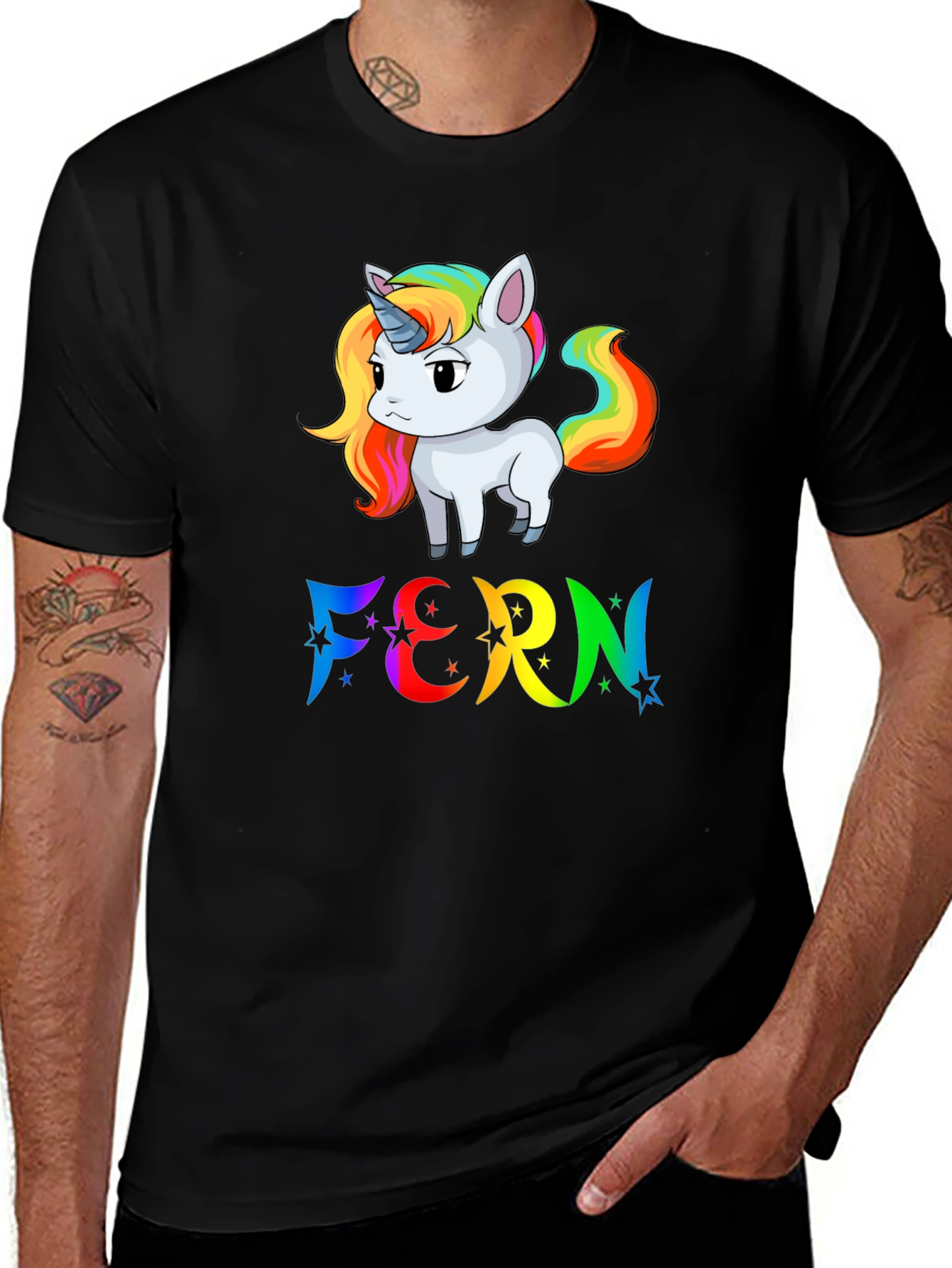 Variant 8 of Rainbow Unicorn FERN T-Shirt