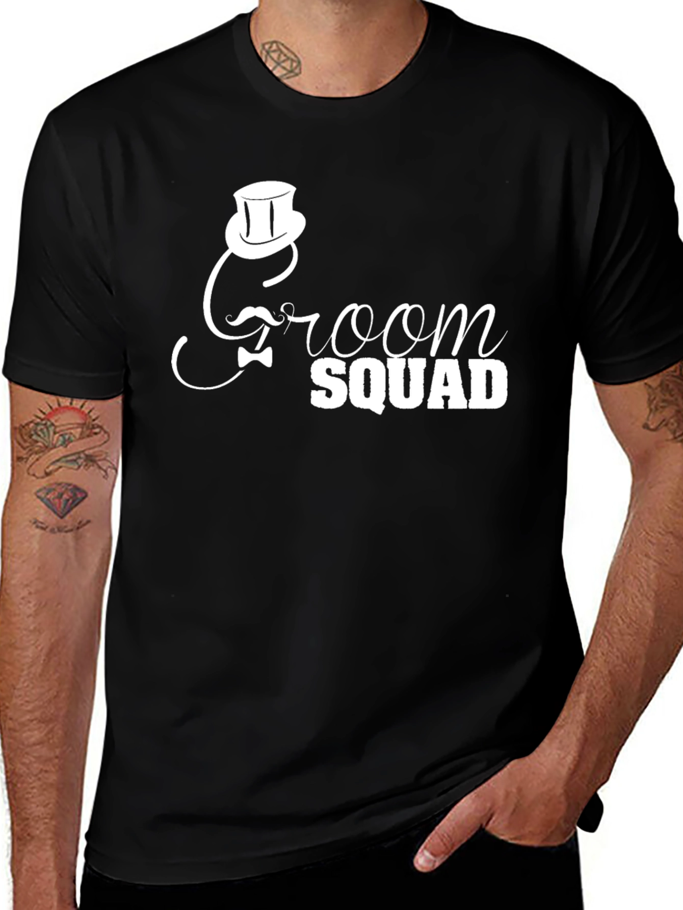Variant 14 of Groom Squad Black T-Shirt