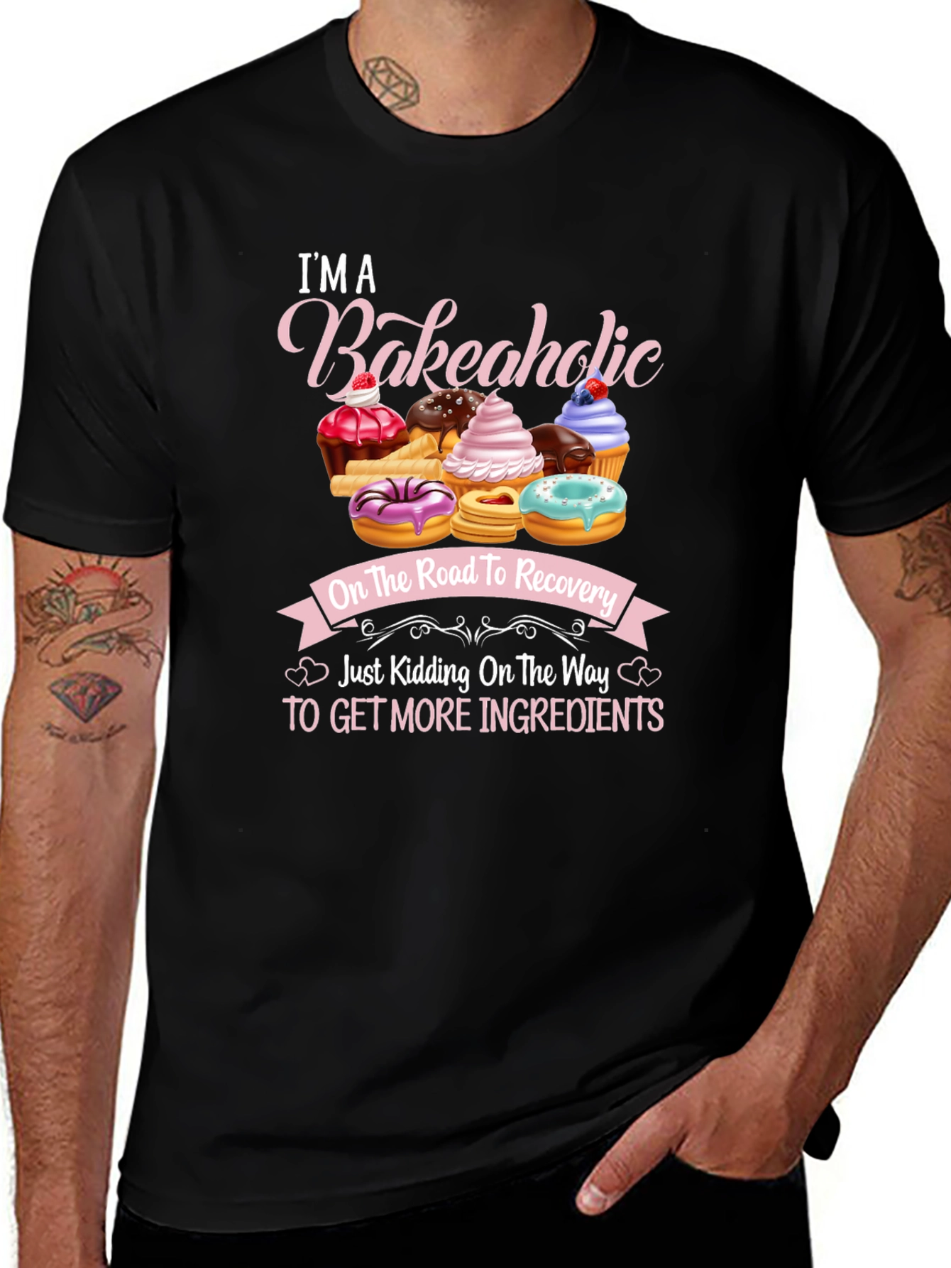 Variant 23 of Bakeaholic T-Shirt: I'm On The Road To Recovery Funny Baking Tee