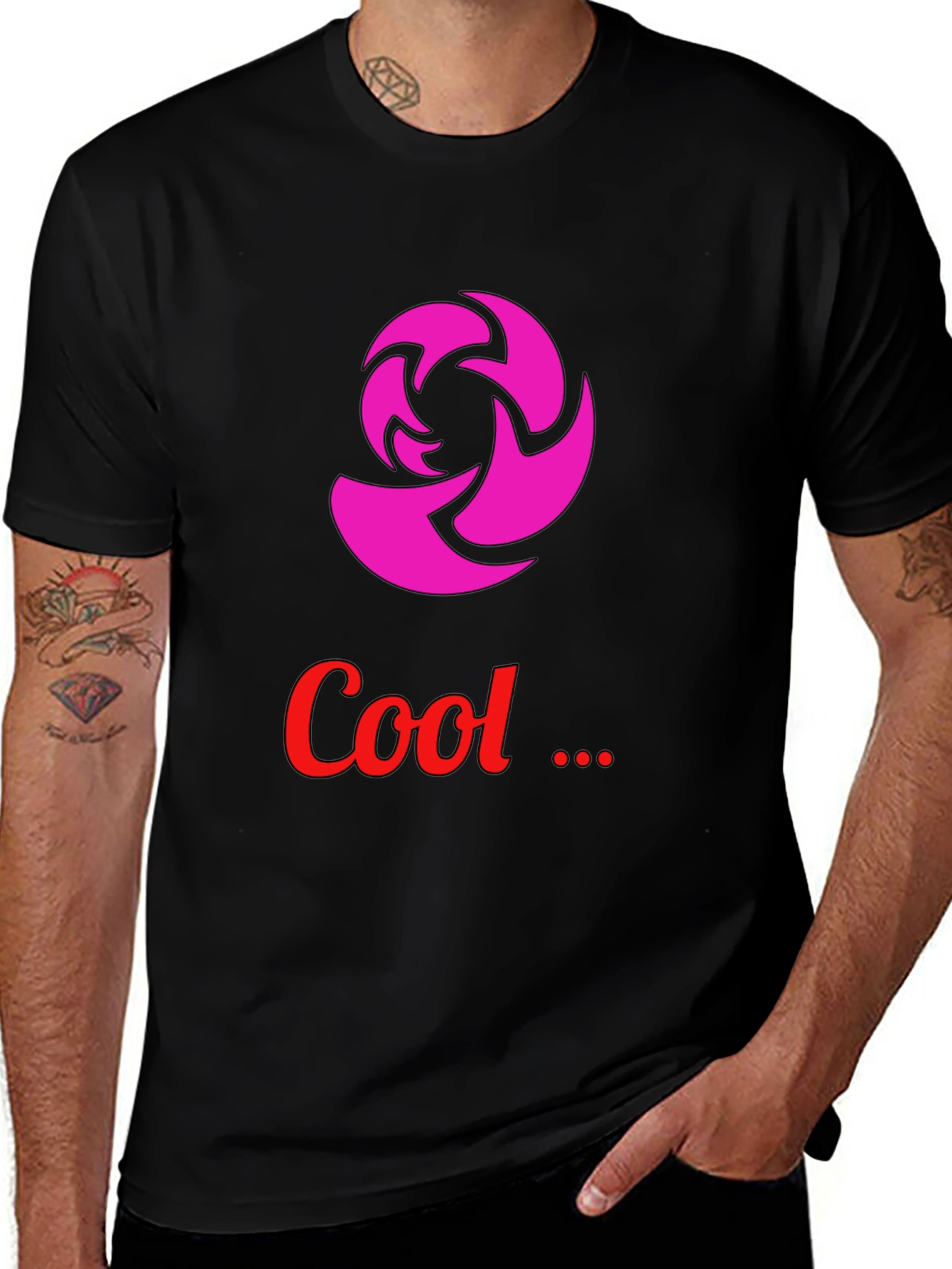 Variant 9 of Cool Graphic Tee - Modern Design Black T-Shirt