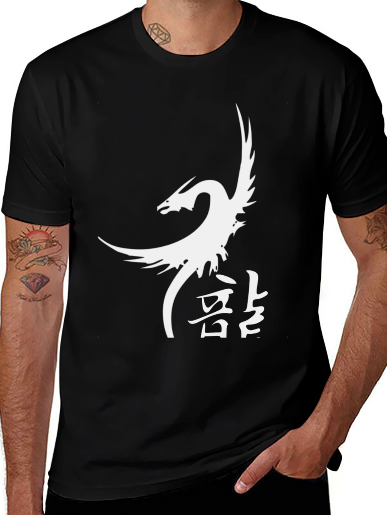 Variant 8 of Phoenix Graphic Tee - Men's Black T-Shirt