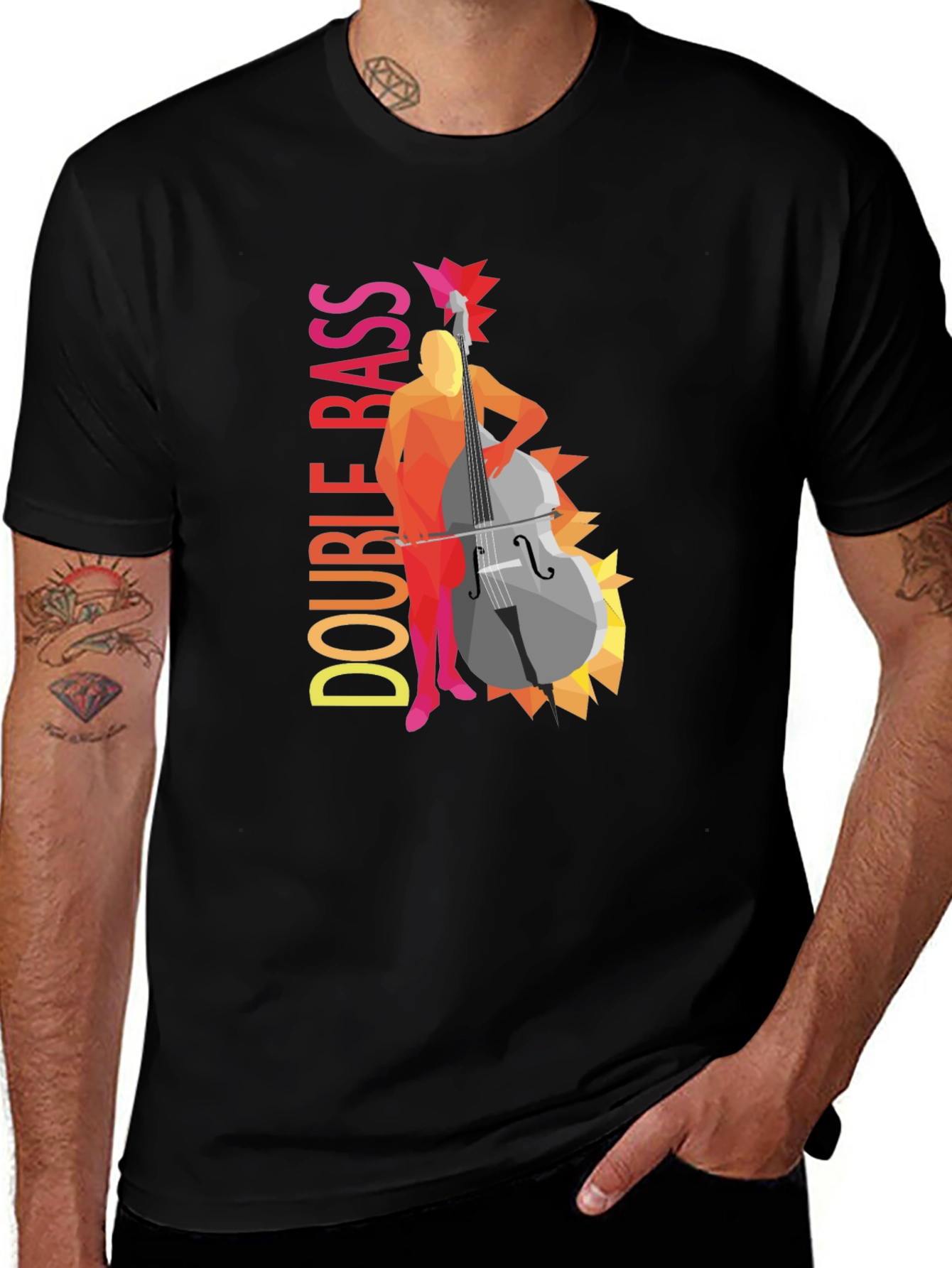Variant 18 of Double Bass Graphic T-Shirt - Musician Style