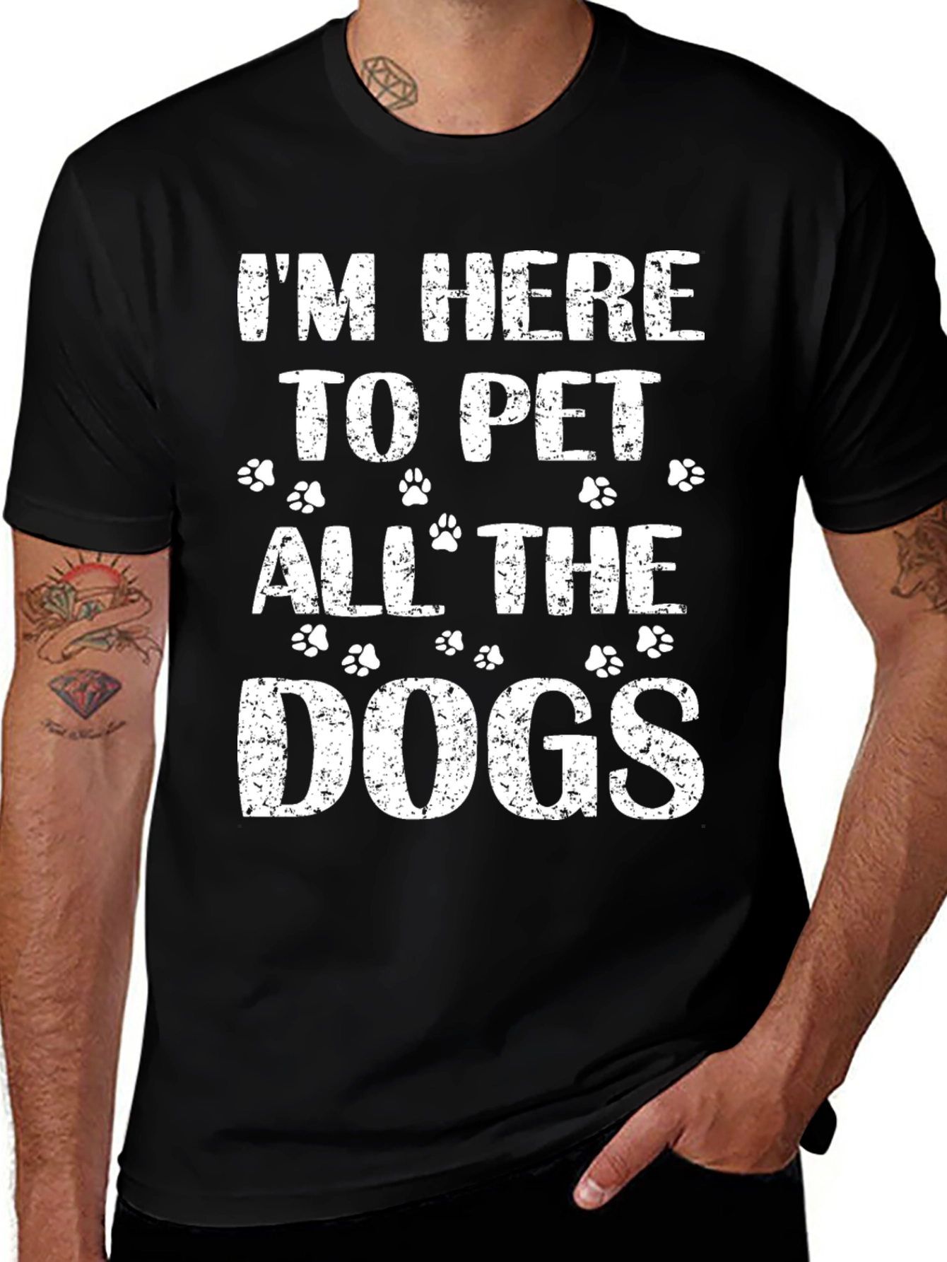 Variant 9 of Dog Lover T-Shirt - Pet All the Dogs!