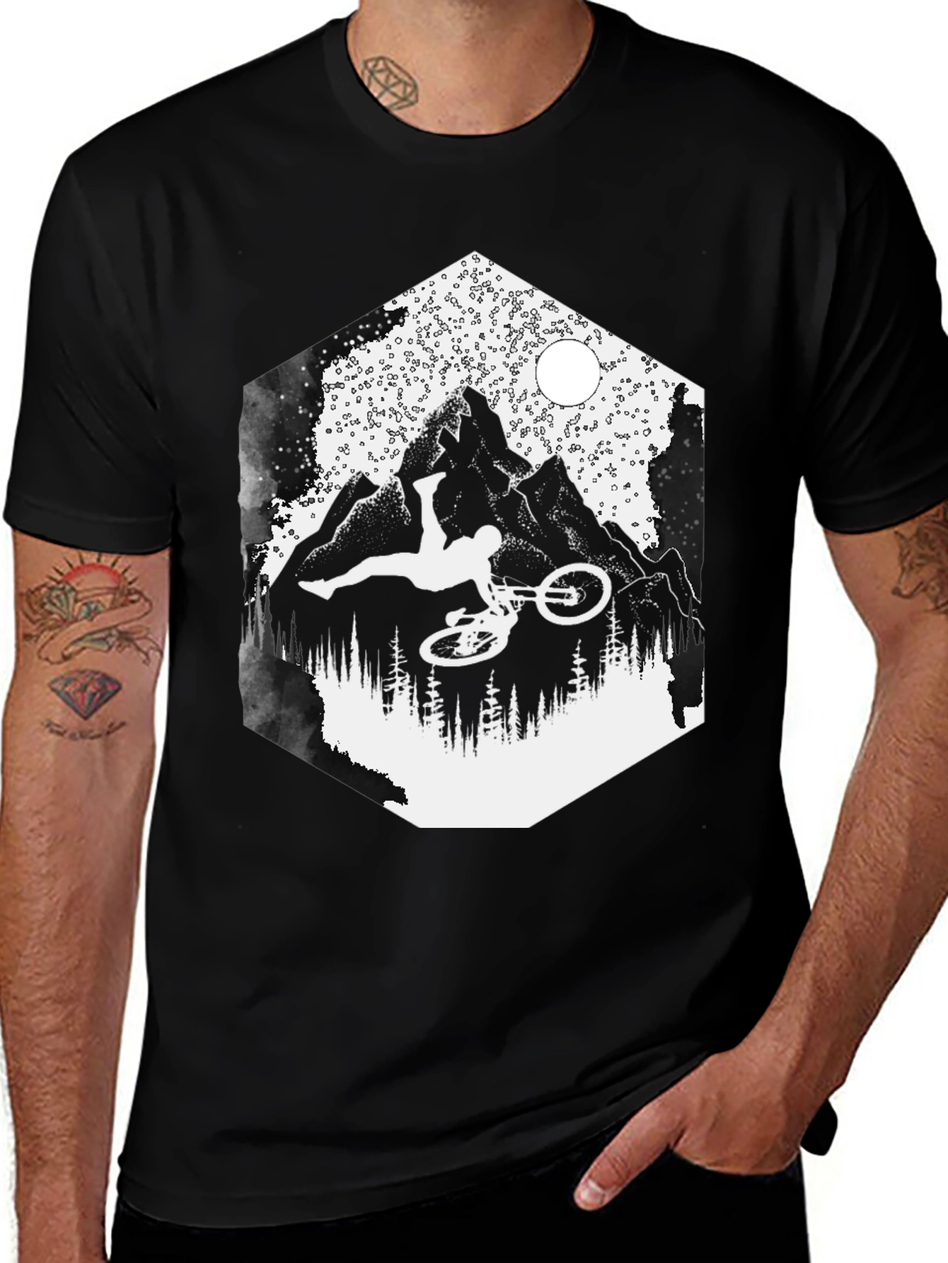 Mountain Bike Stunt Graphic T-Shirt