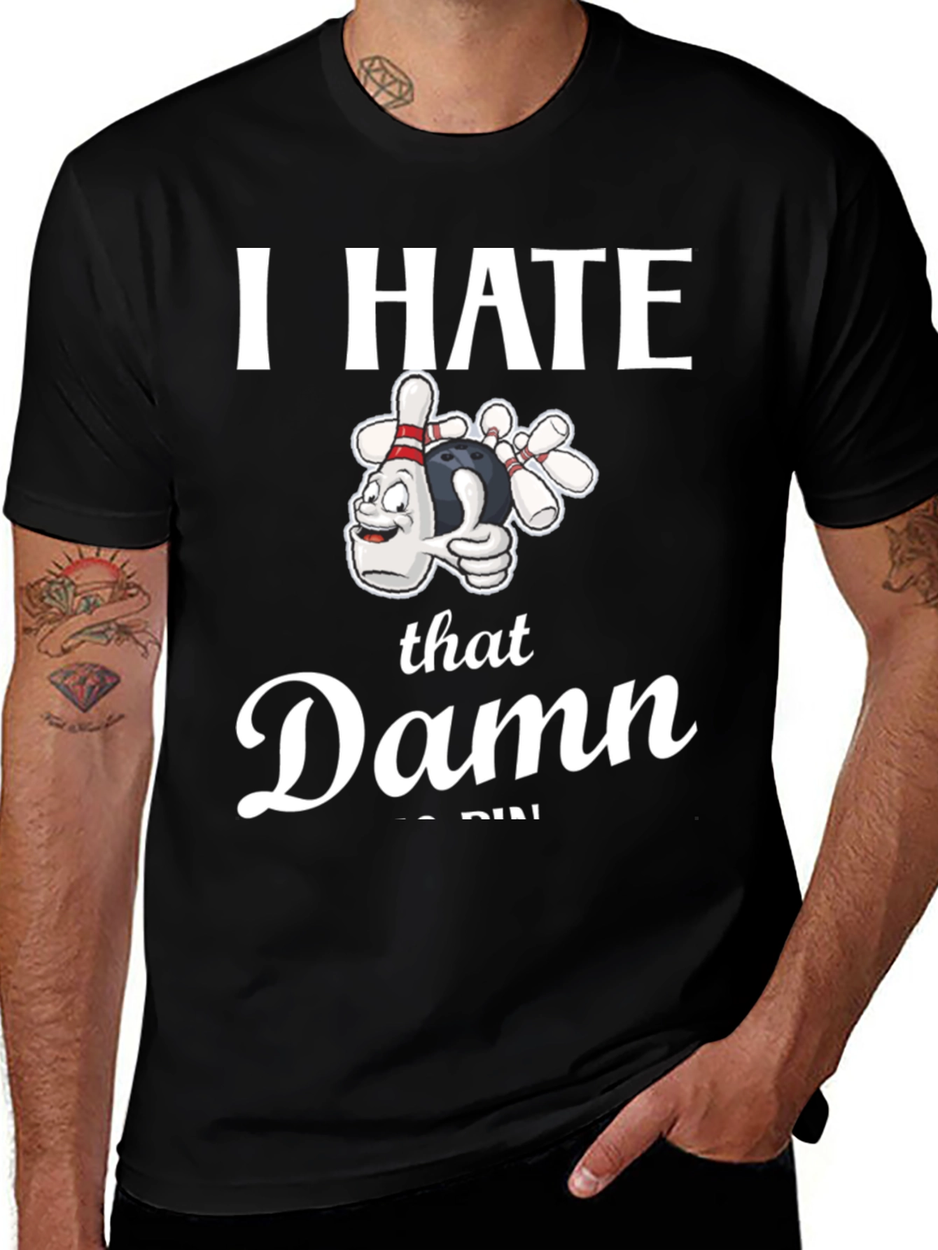 Variant 2 of I Hate That Damn 7-Pin Bowling T-Shirt