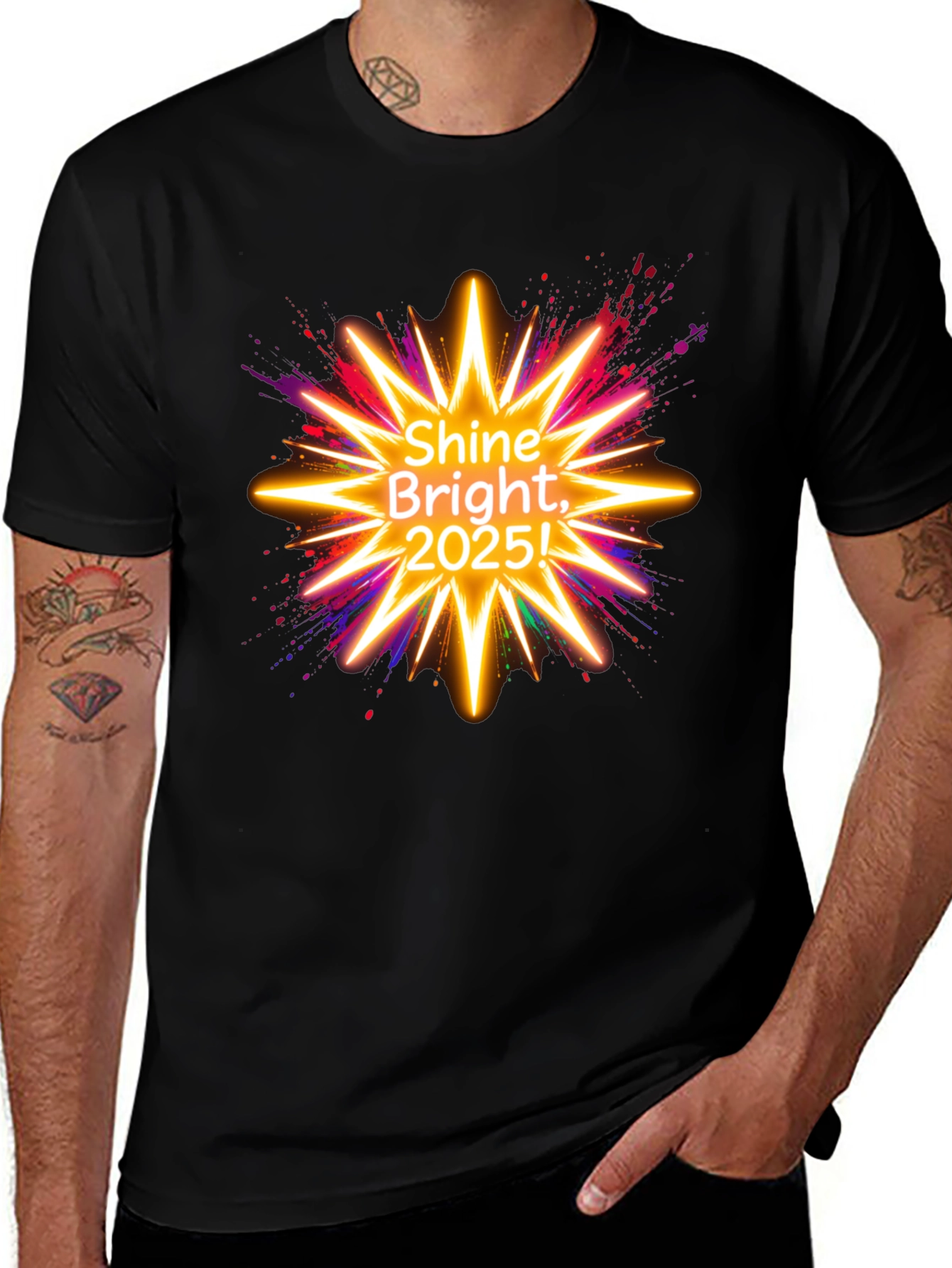 Variant 6 of Shine Bright 2025 Black T-Shirt