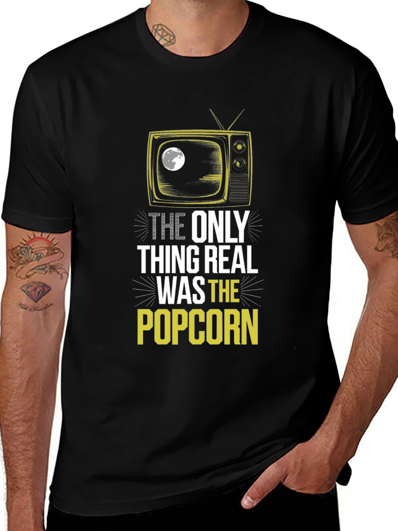 Variant 11 of Retro TV & Popcorn T-Shirt - Movie Night Apparel