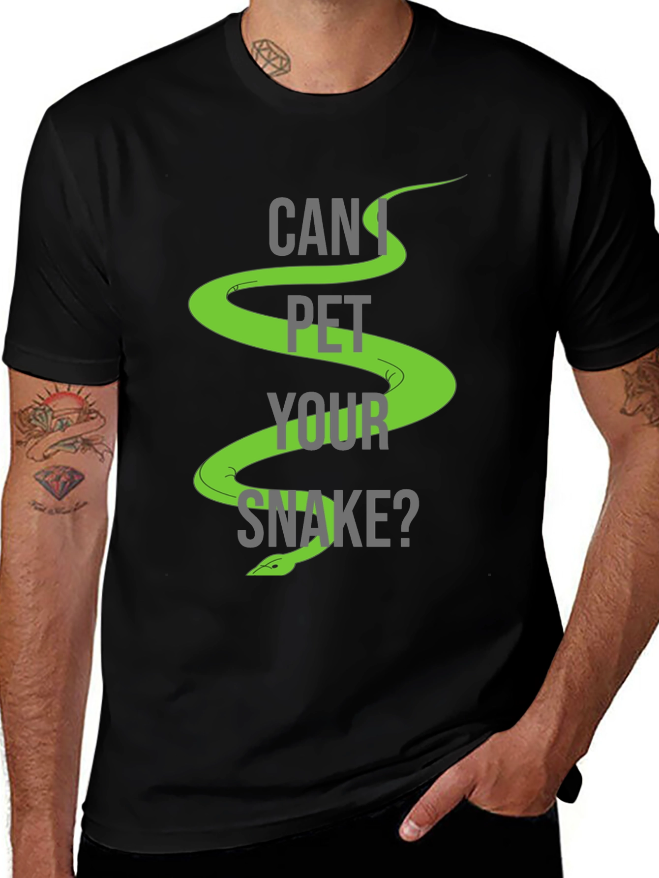 Variant 17 of Can I Pet Your Snake? Graphic T-Shirt