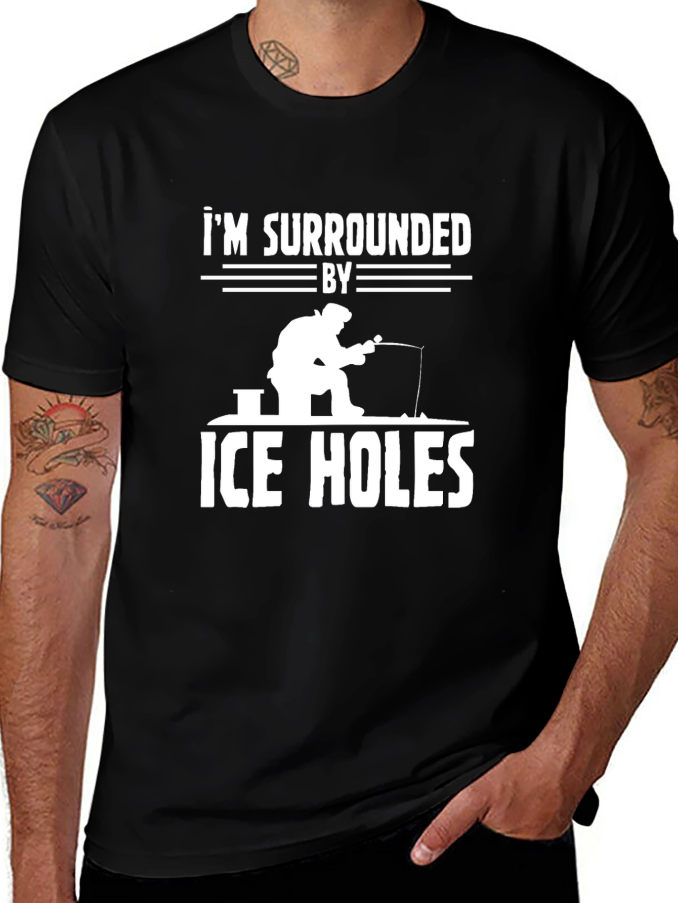 Variant 30 of I'm Surrounded by Ice Holes Fishing T-Shirt