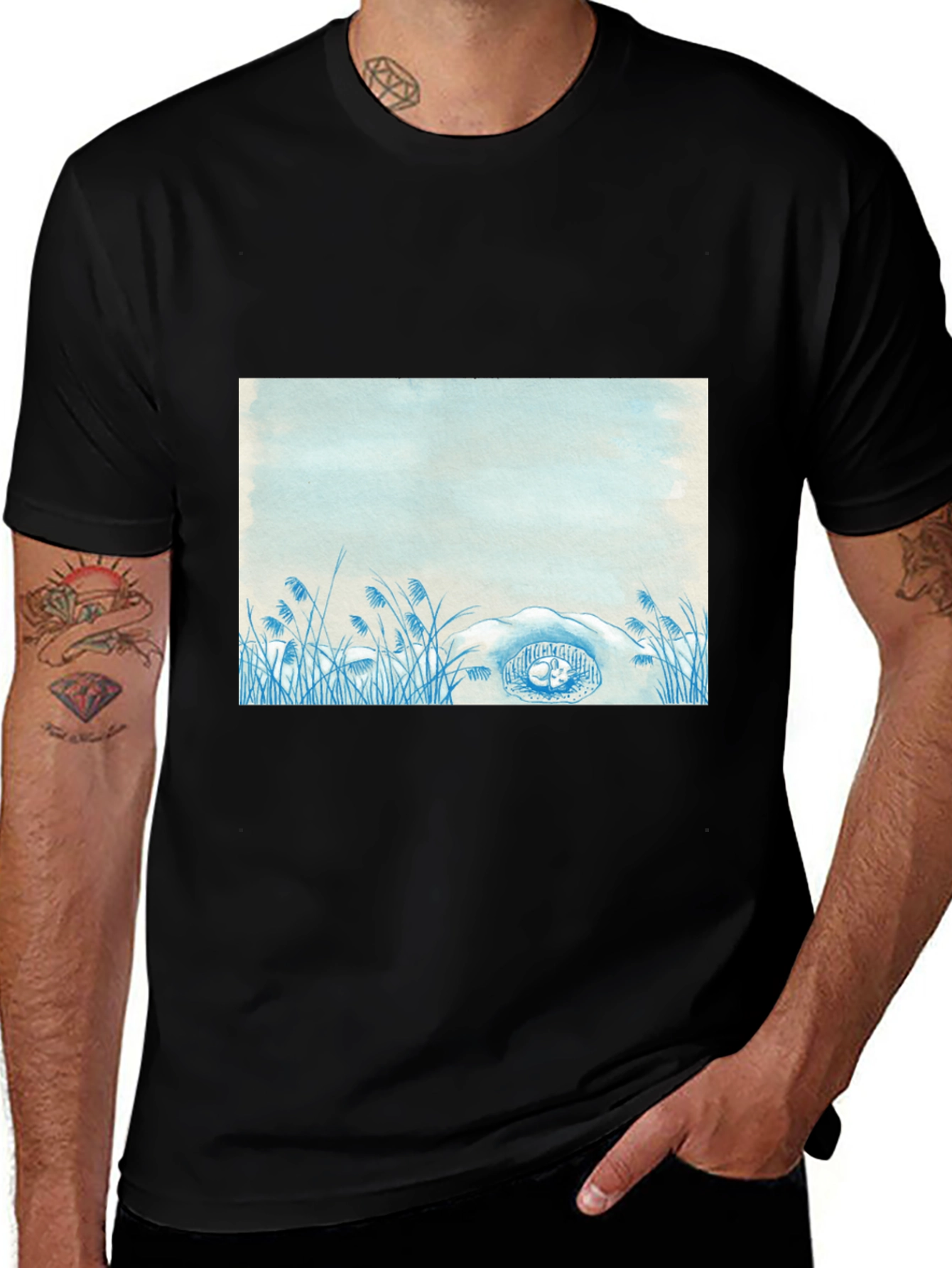 Variant 12 of Nature Scene Graphic Tee - Soft Cotton Comfort