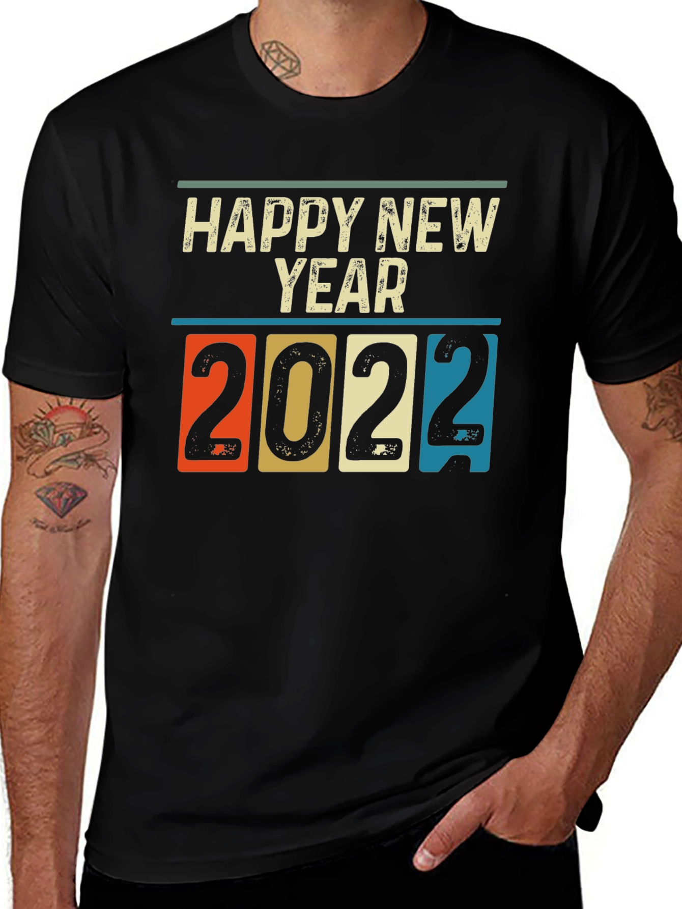 Variant 7 of Retro Happy New Year 2022 T-Shirt
