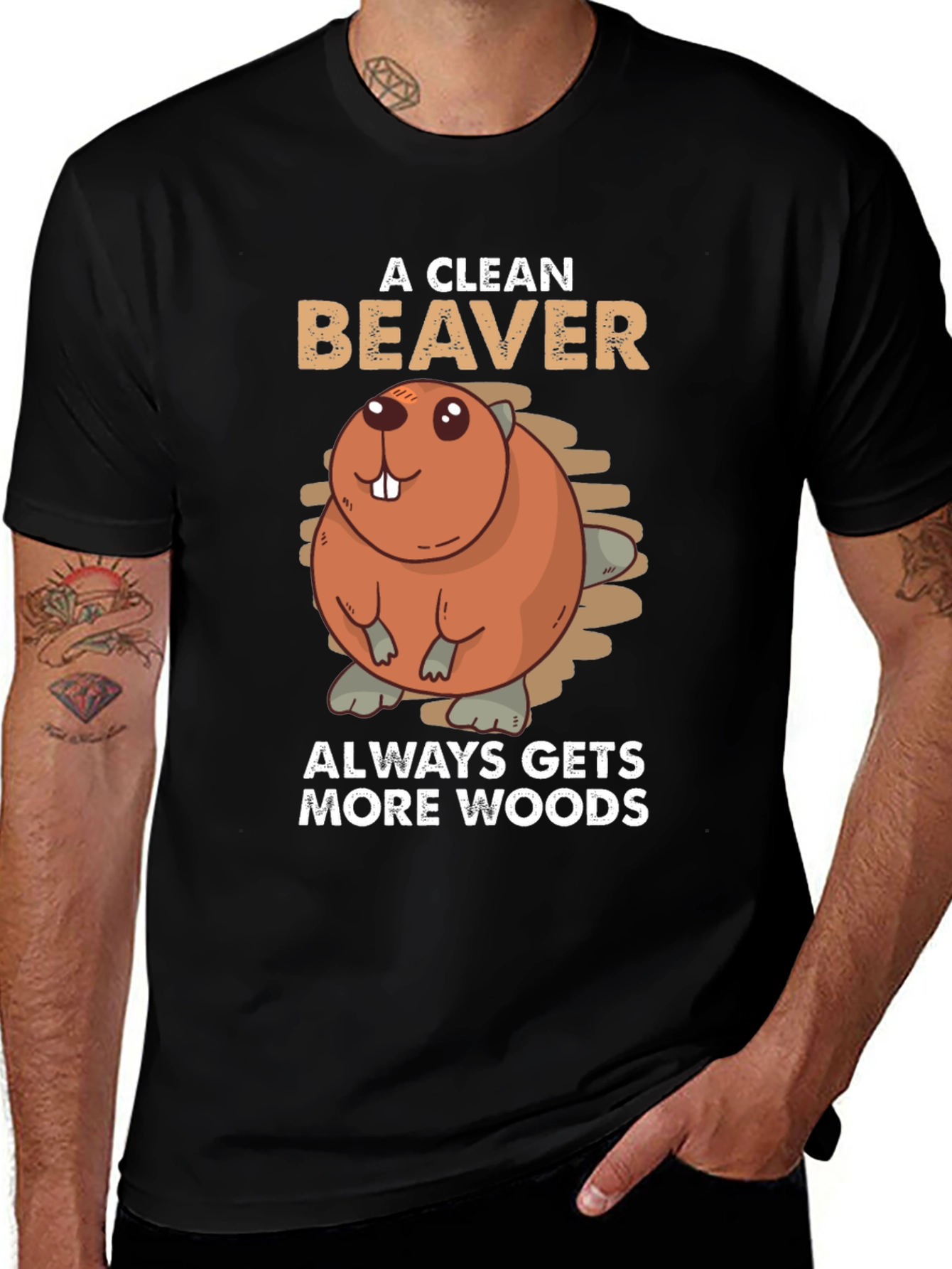 Variant 4 of A Clean Beaver Always Gets More Woods T-Shirt