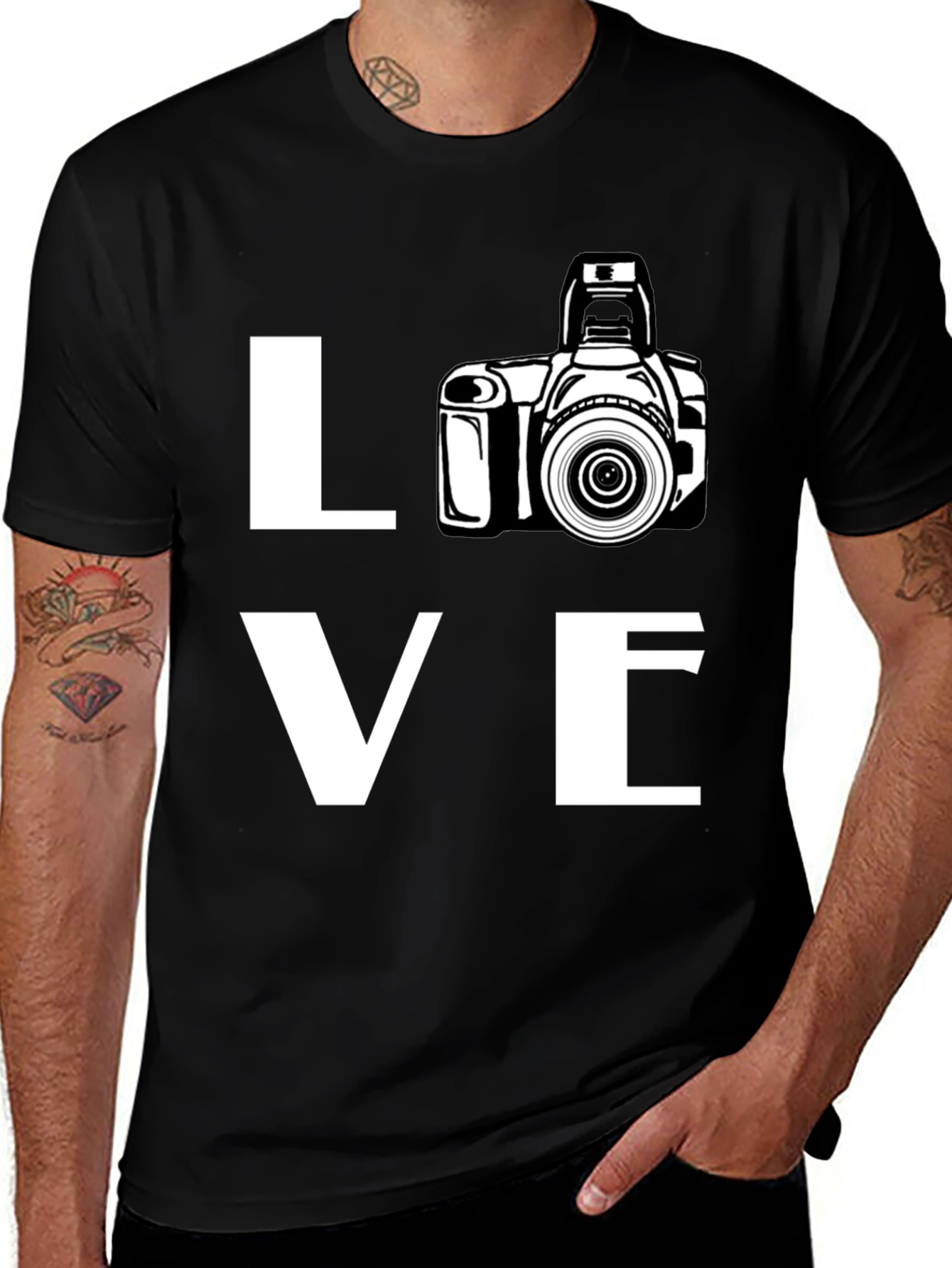 Variant 25 of Love Photography T-Shirt - Unisex Black Tee