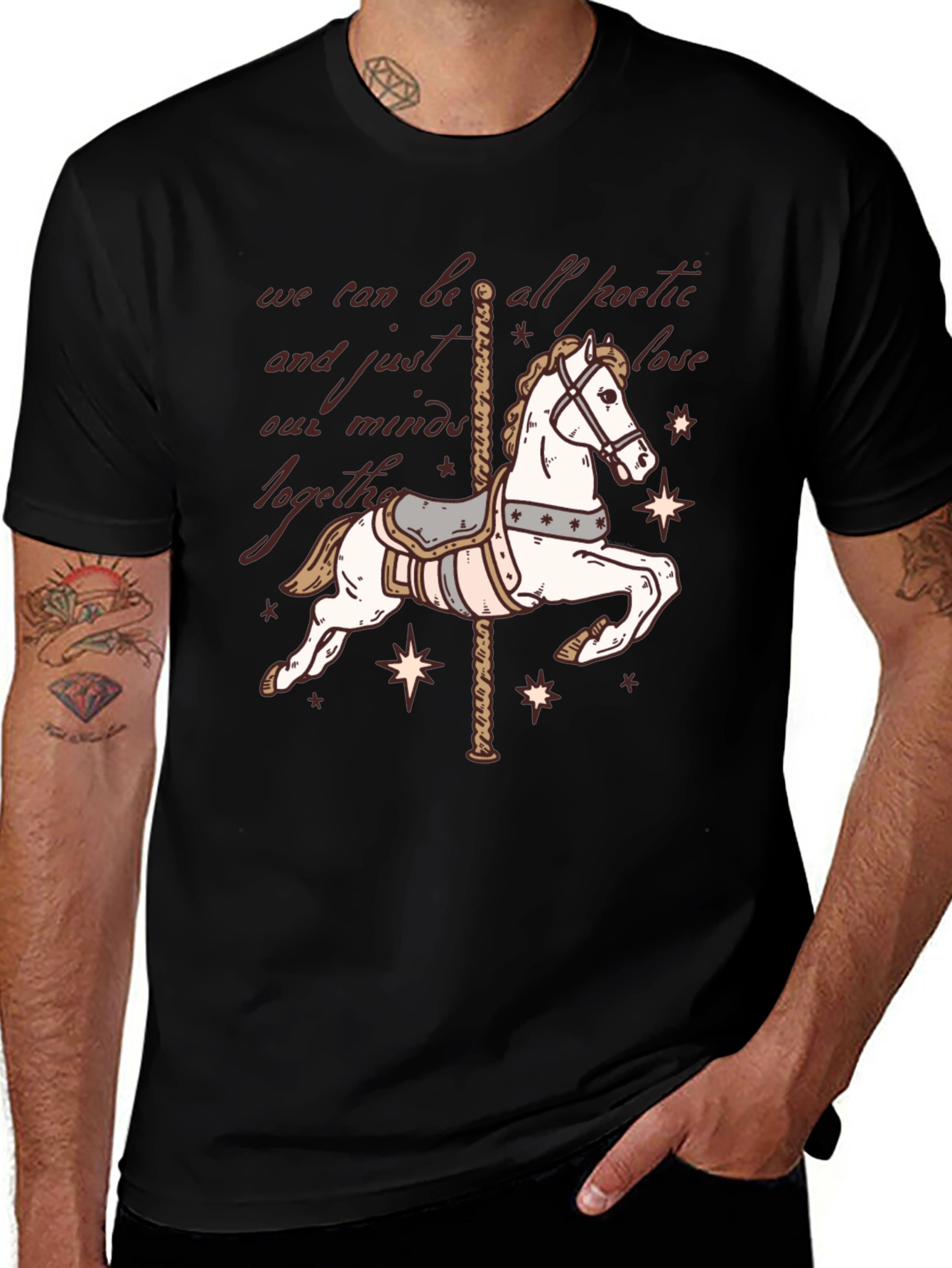 Variant 12 of Carousel Horse T-Shirt - Poetic Dreams Tee