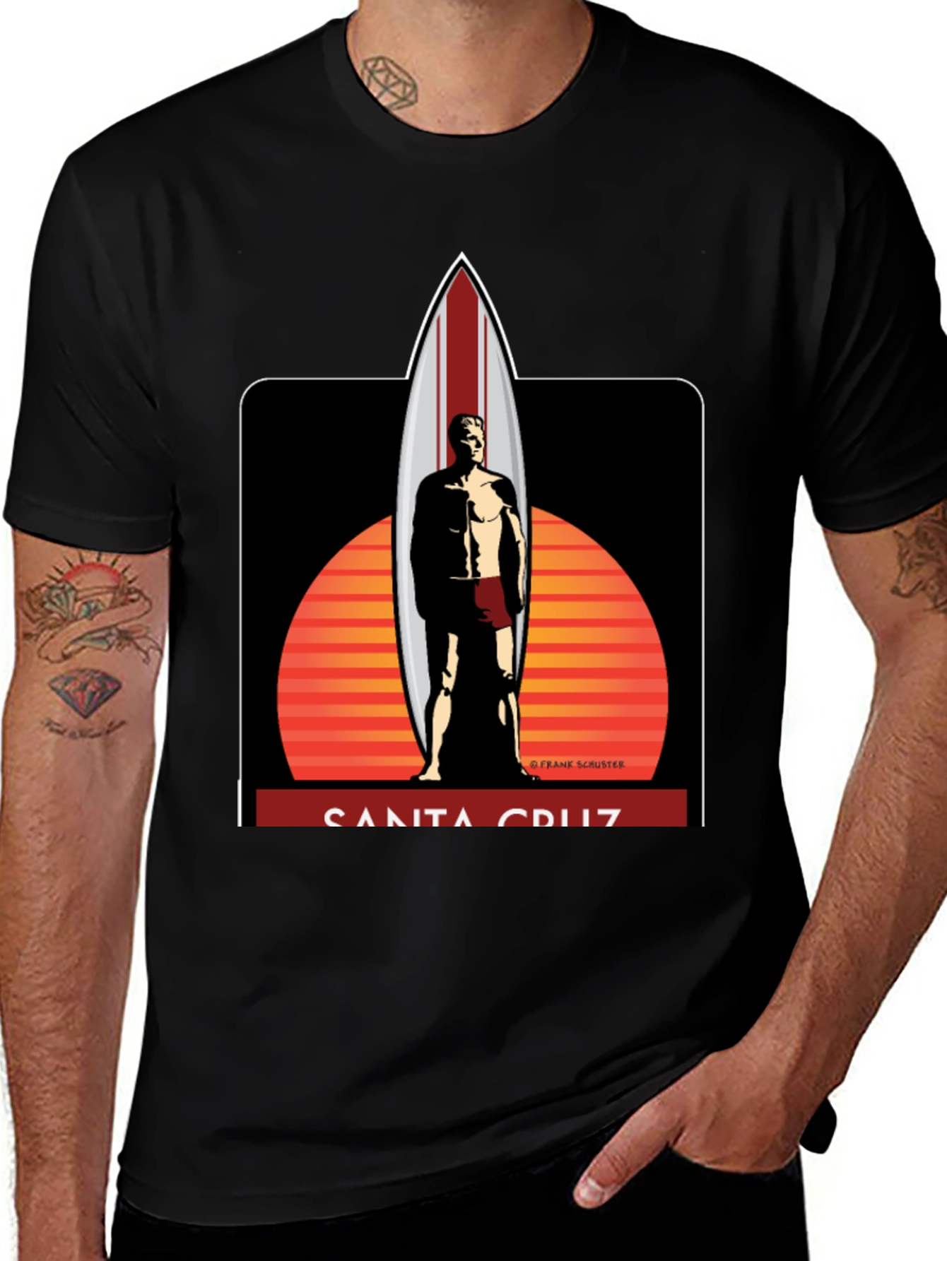 Variant 16 of Santa Cruz Surfboard Graphic T-Shirt