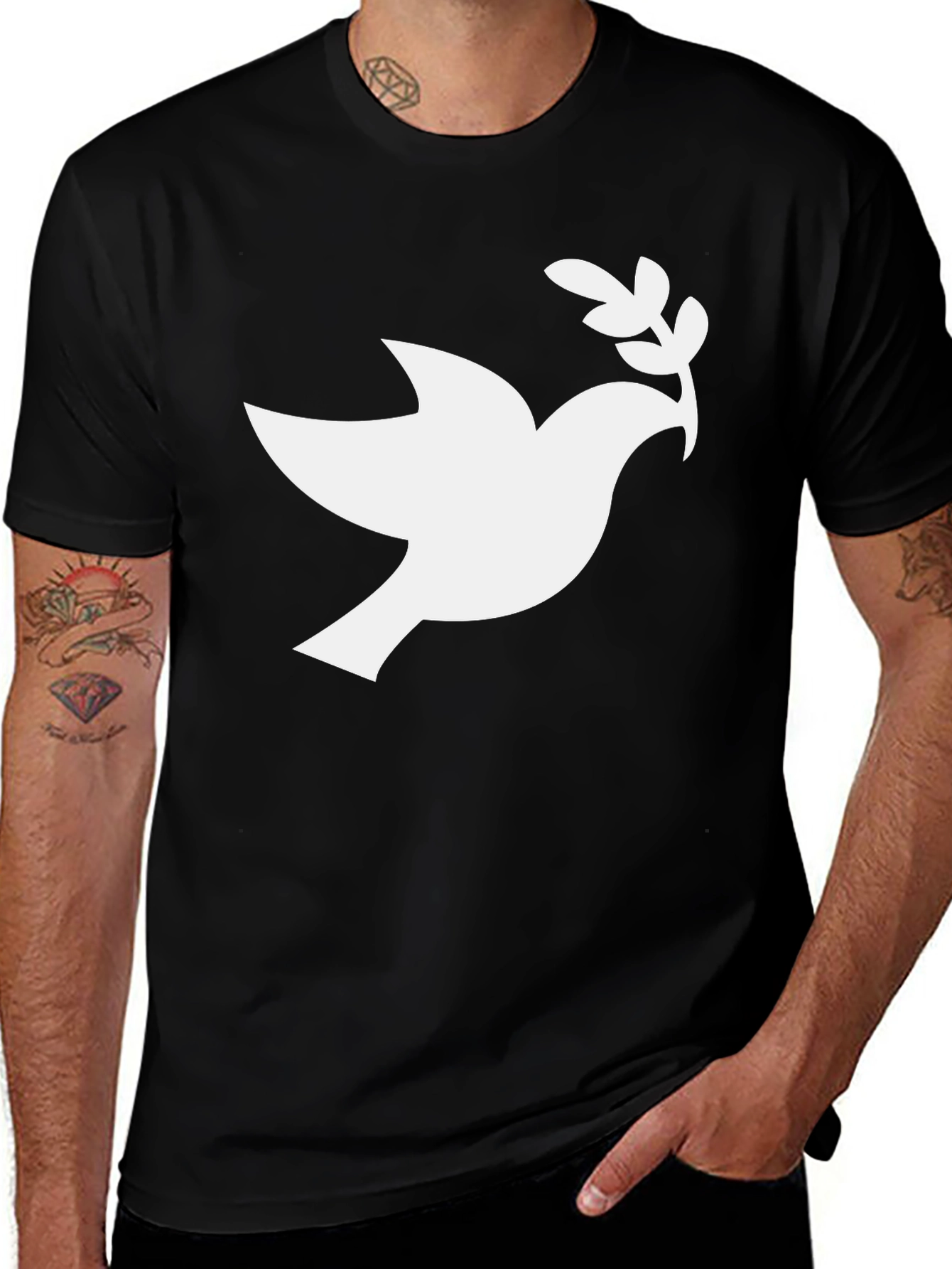 Variant 18 of Peace Dove Graphic T-Shirt - Classic Comfort