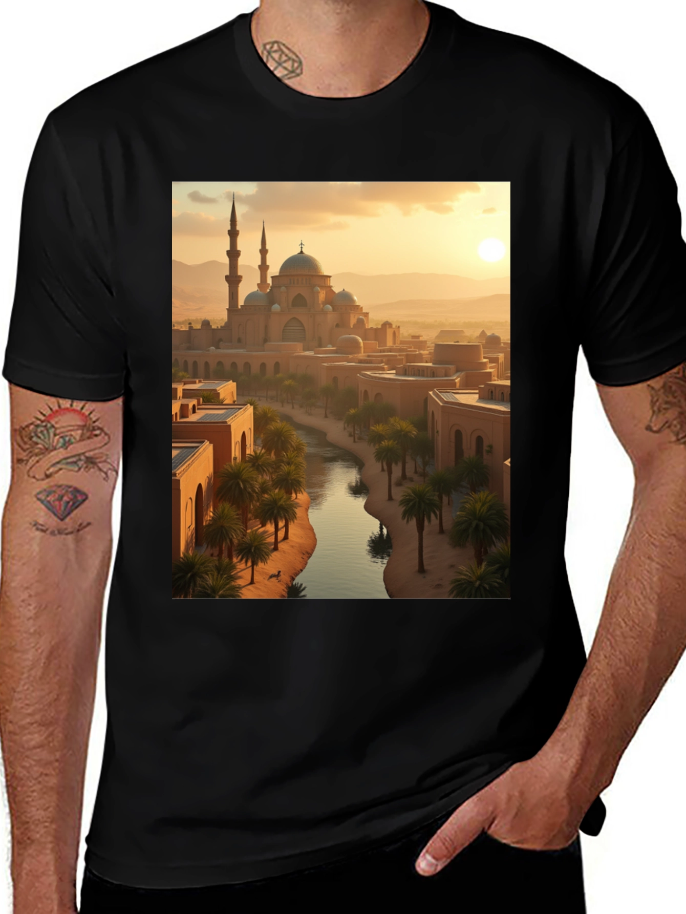 Desert Oasis T-Shirt: Architectural Art