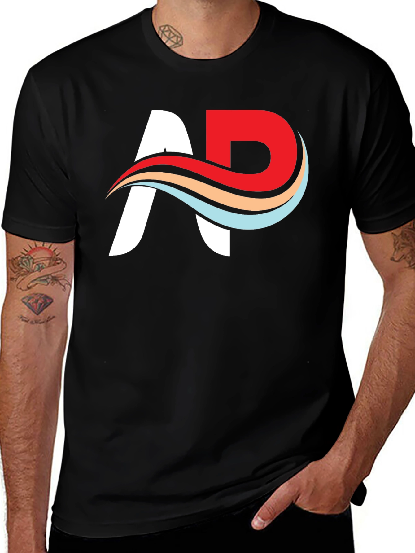 Variant 28 of Stylish Black T-Shirt with Unique Graphic Design
