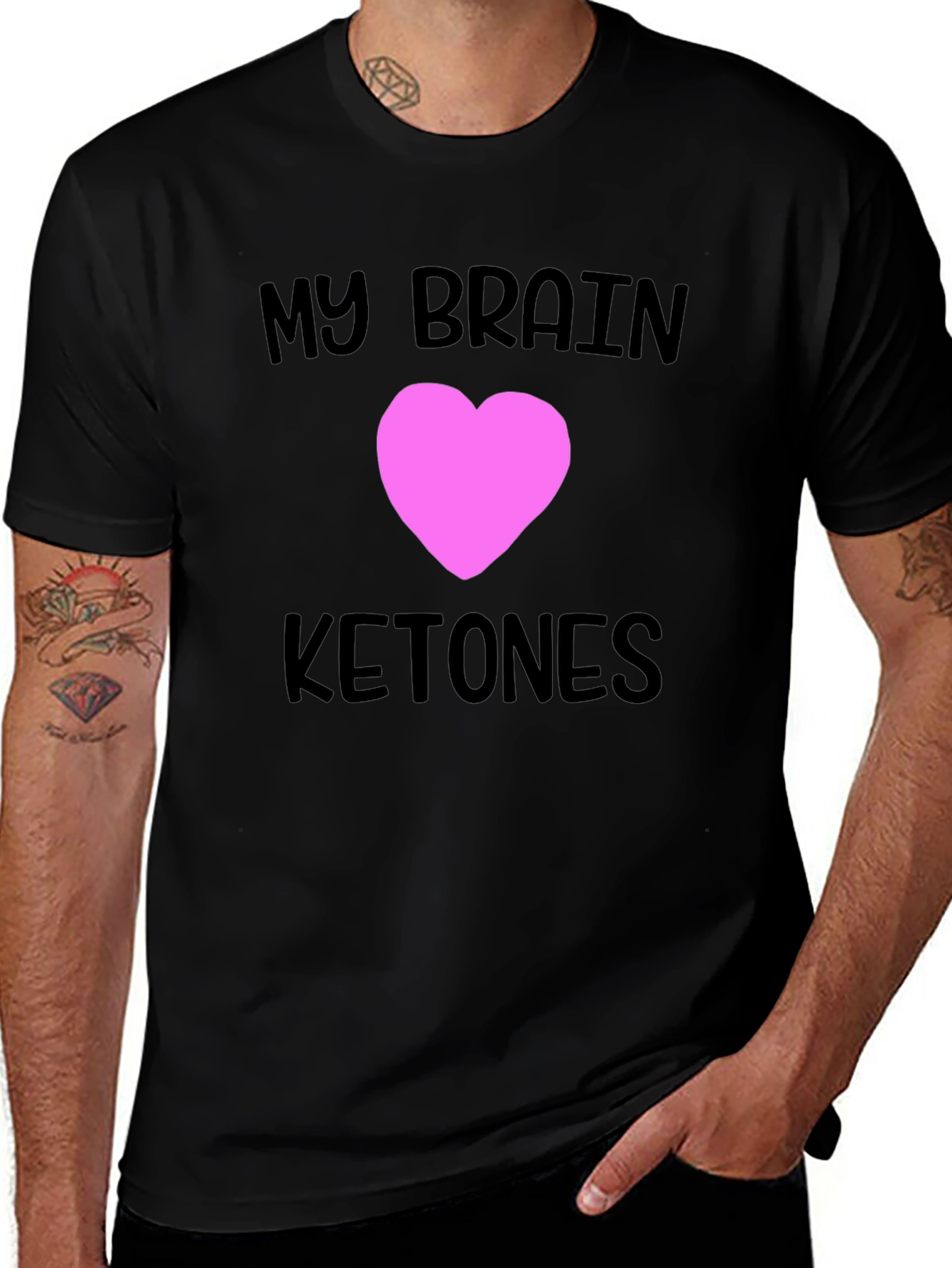 Variant 17 of My Brain Loves Ketones Black T-Shirt