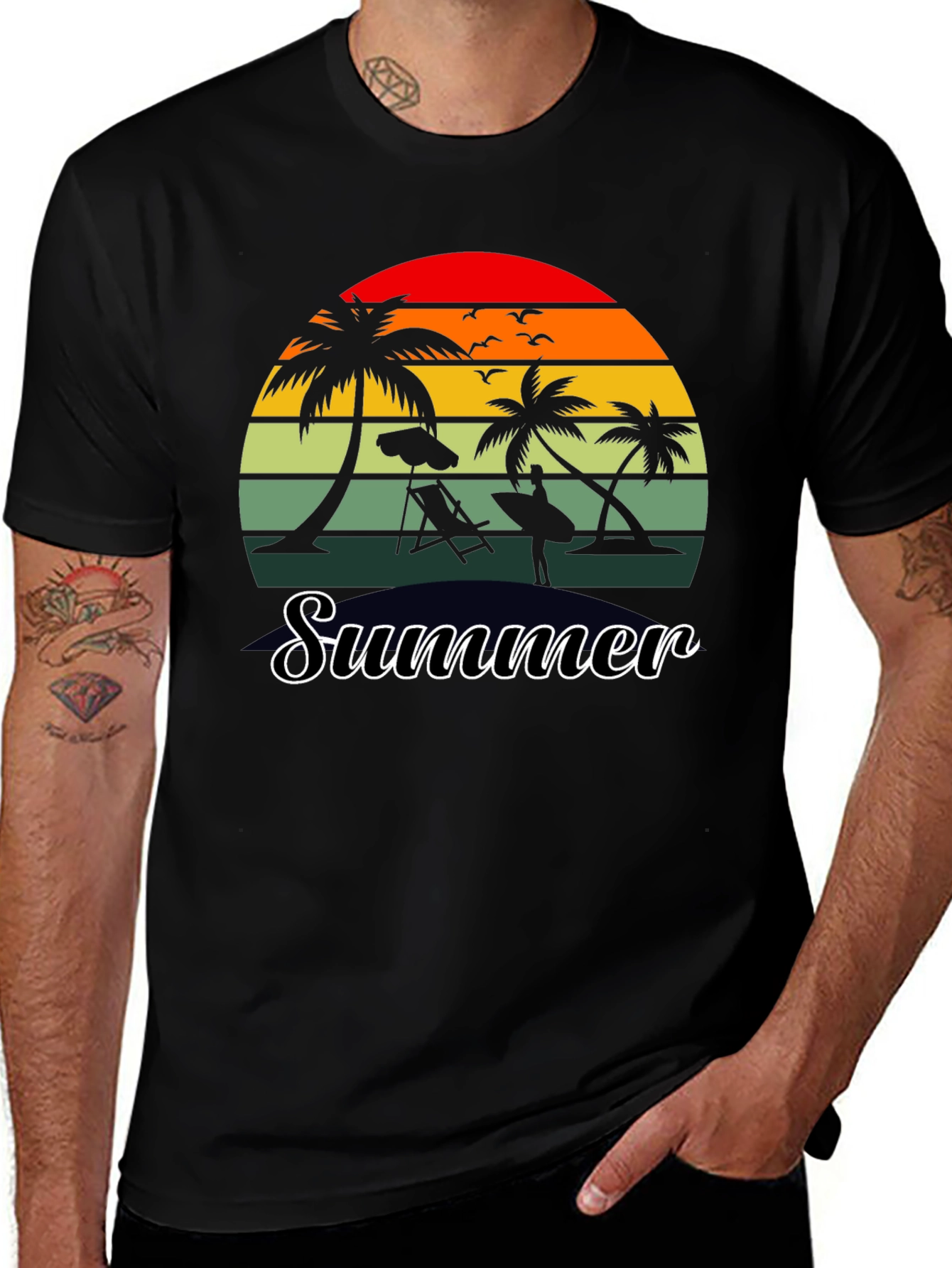 Variant 27 of Retro Summer Beach T-Shirt