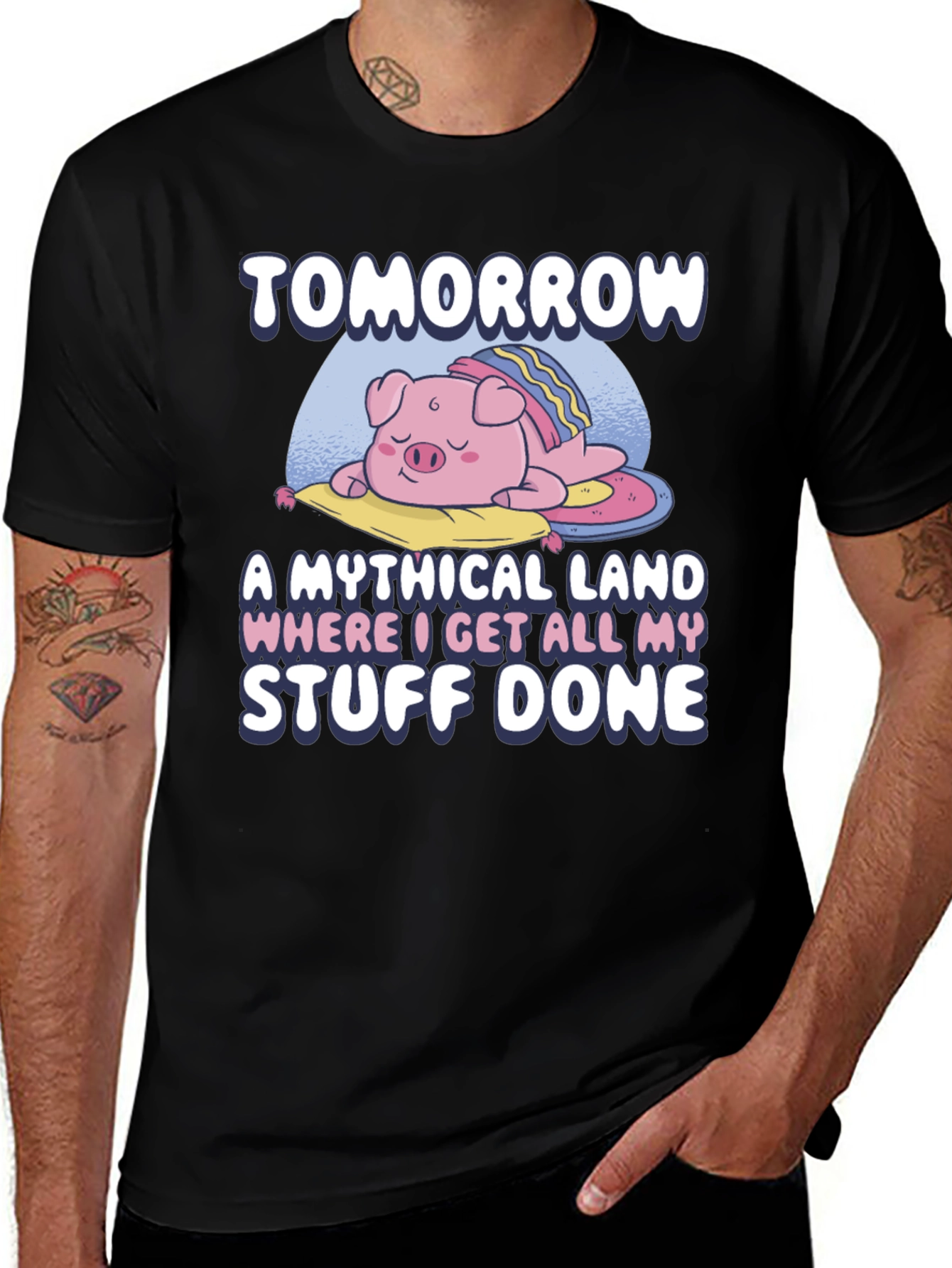 Variant 9 of Tomorrow Mythical Land Pig Nap T-Shirt