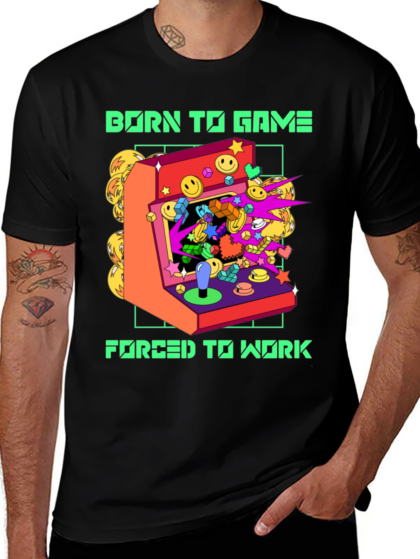 Variant 9 of Born to Game T-Shirt - Gamer Graphic Tee