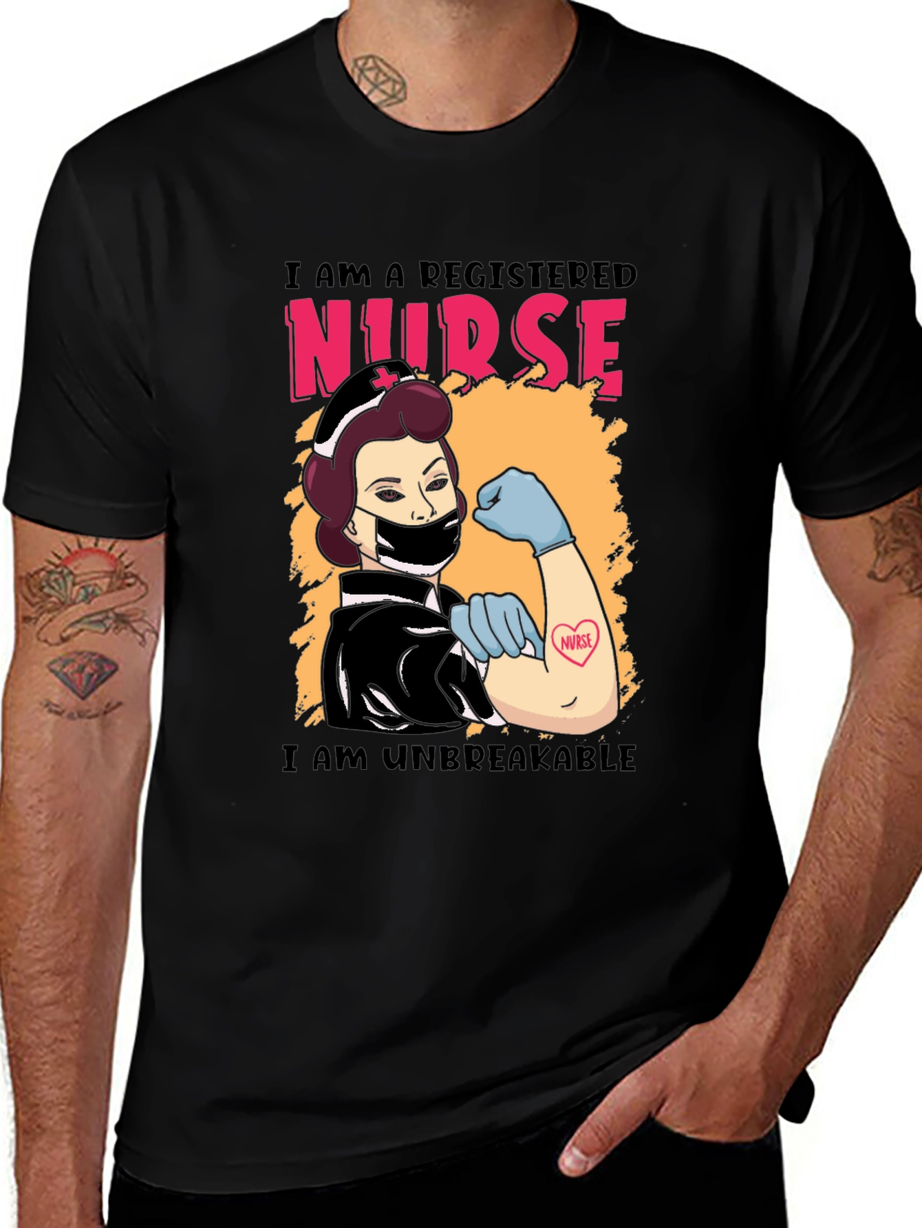 Variant 23 of Registered Nurse Unbreakable Graphic T-Shirt